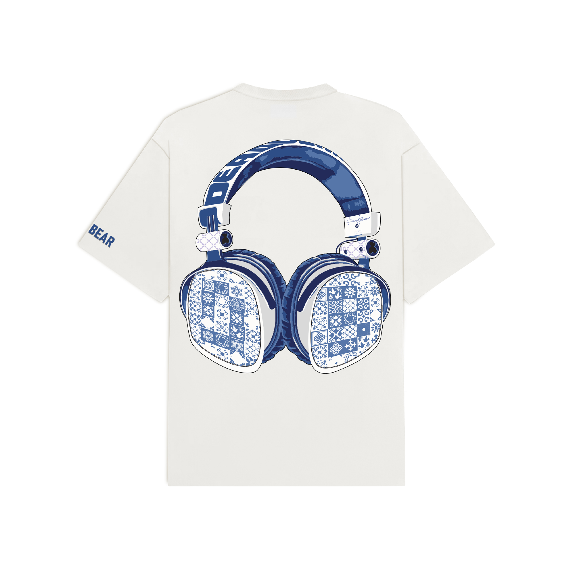 The Headphone Tee Cream White