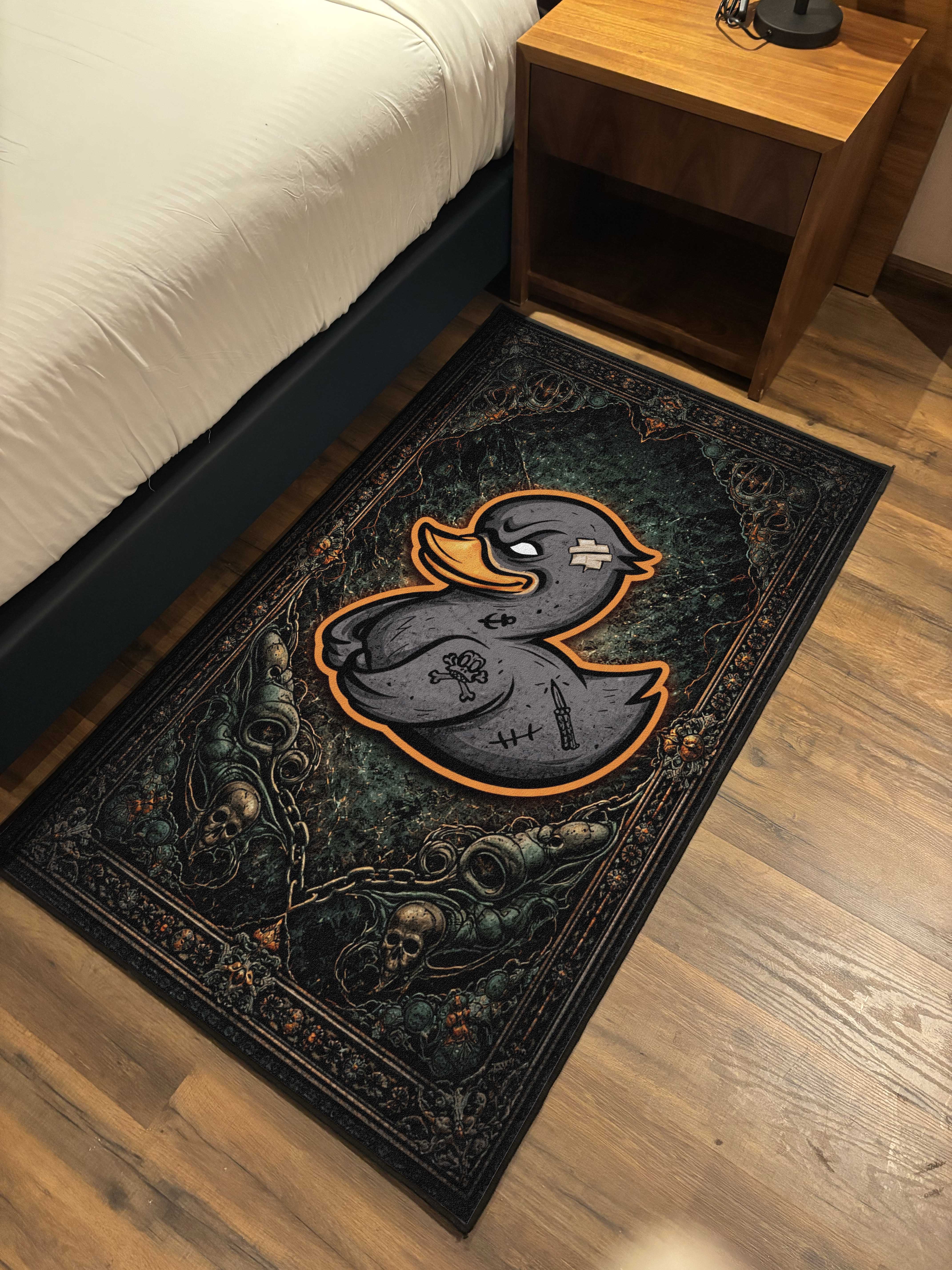 Angry Duck Traditional Washable Custom Rug