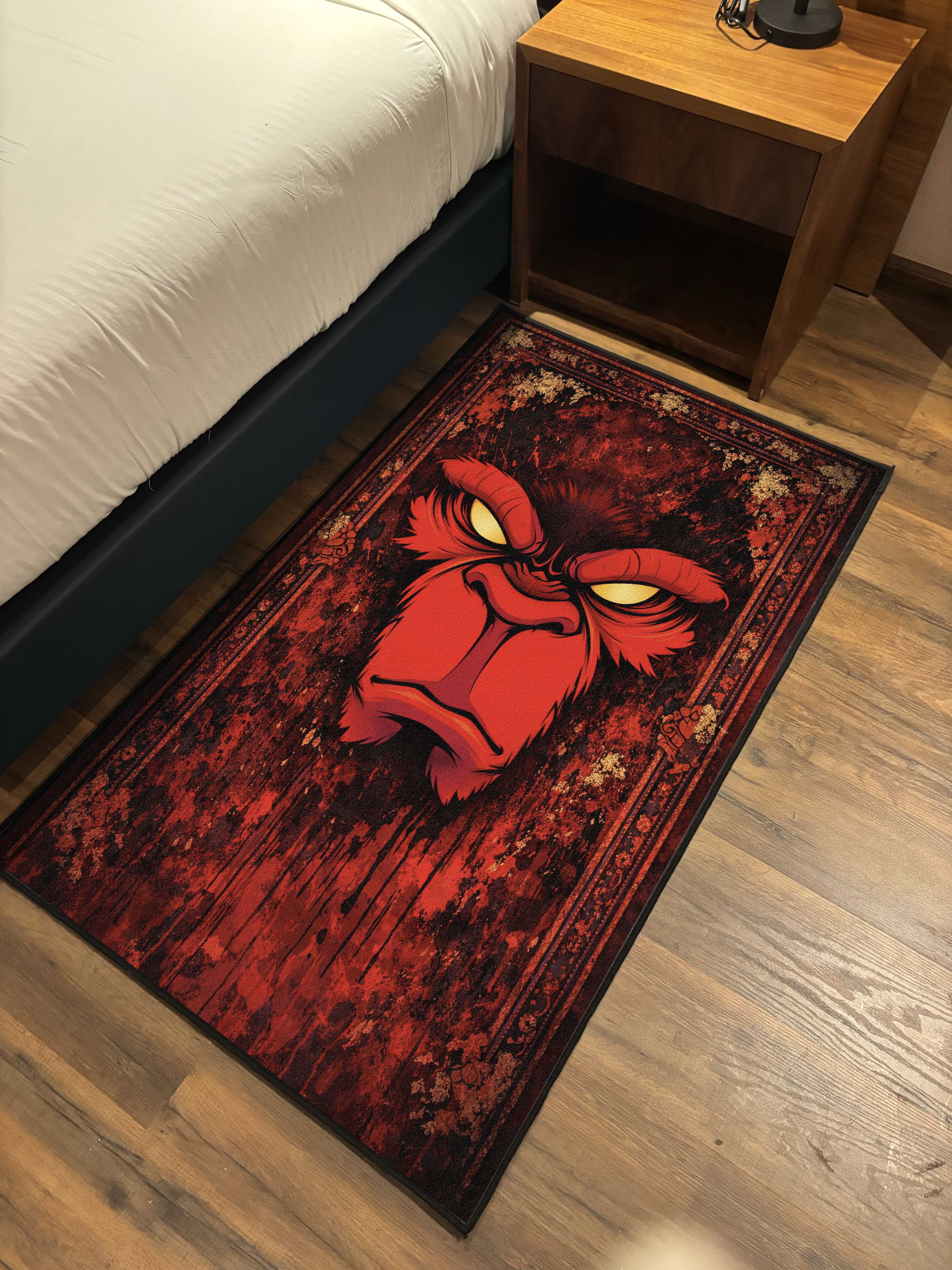 Angry Chimpanzee Washable Custom Rug