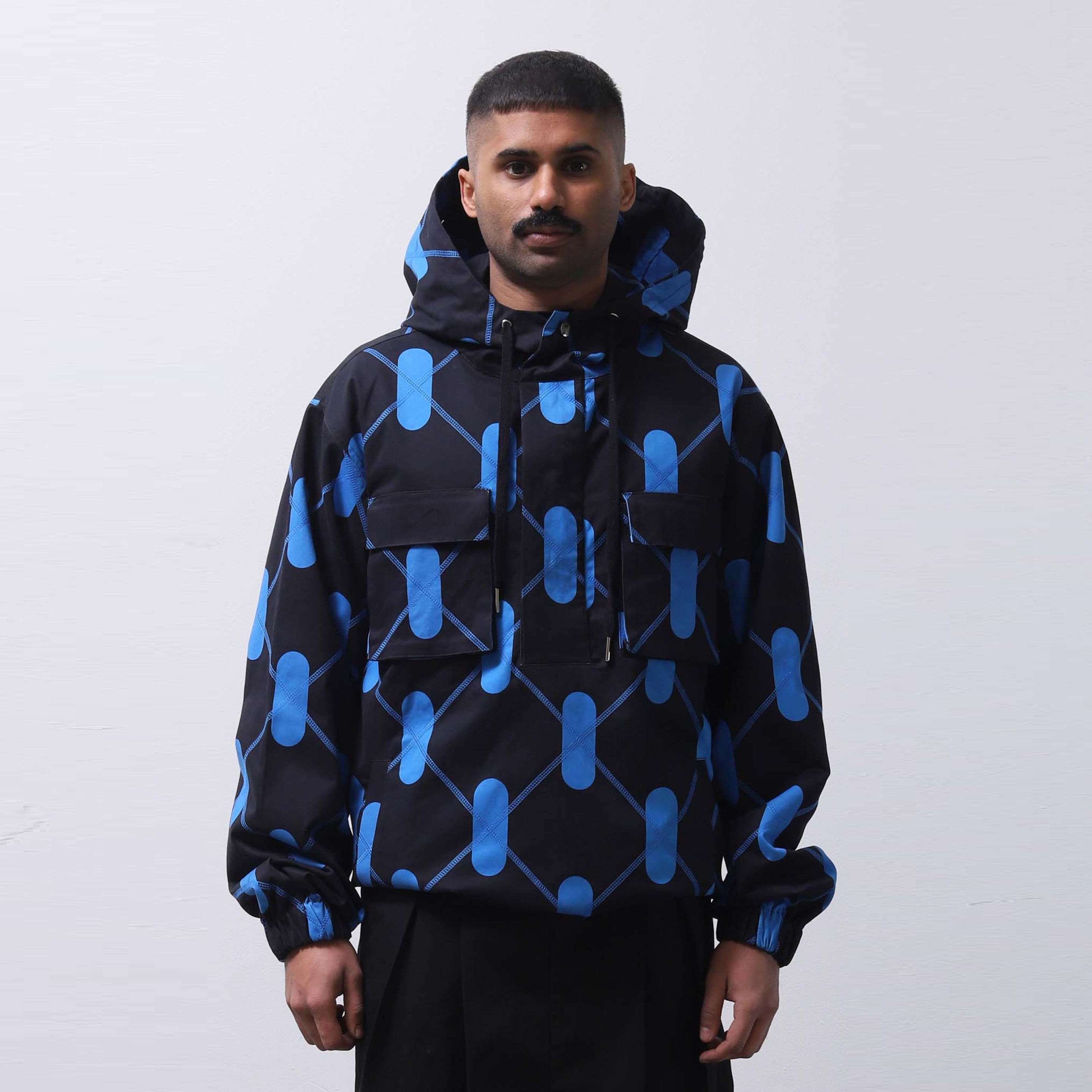 Argyle Anorak- Aurora Blue