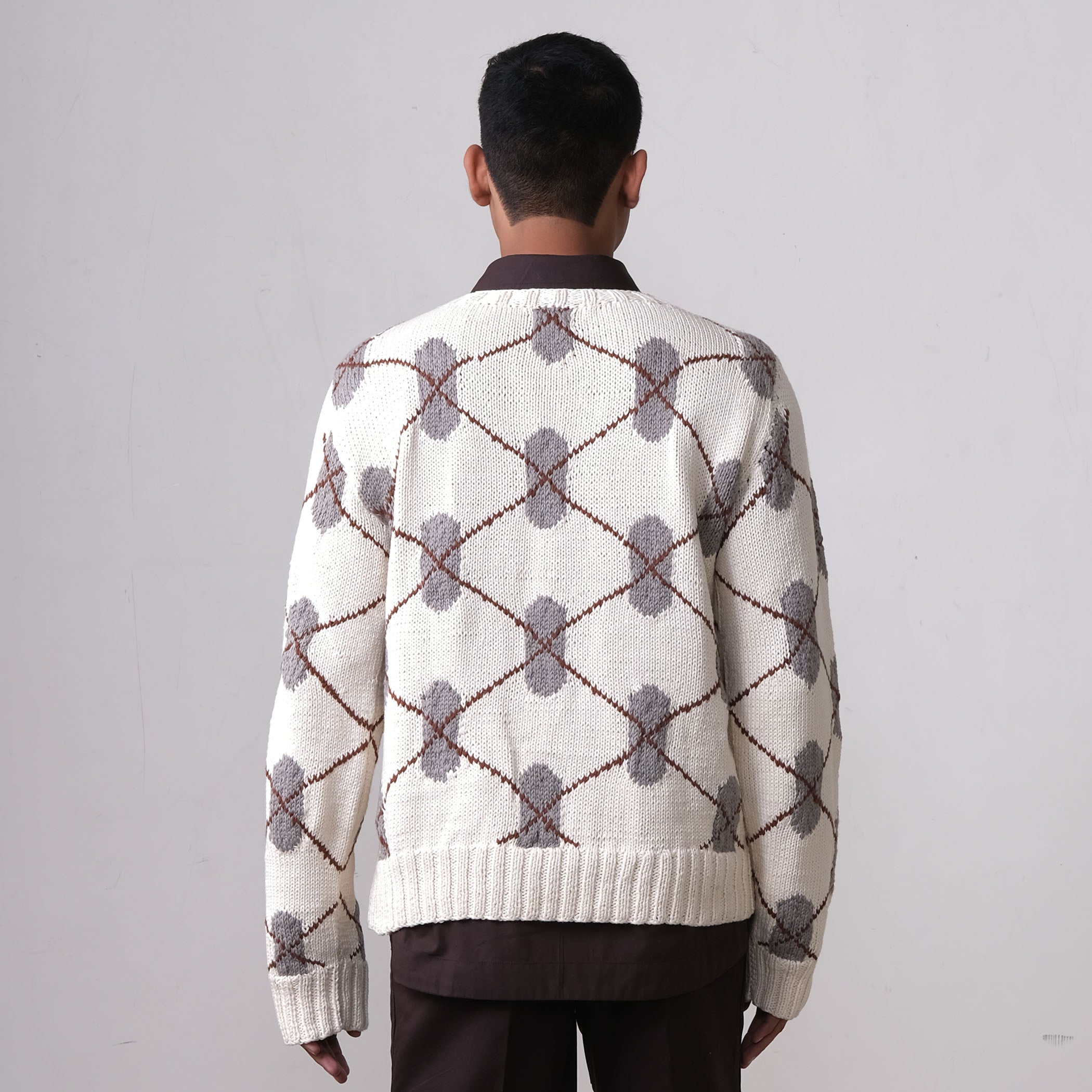 DNA Argyle Hand-Knitted Sweater-ow