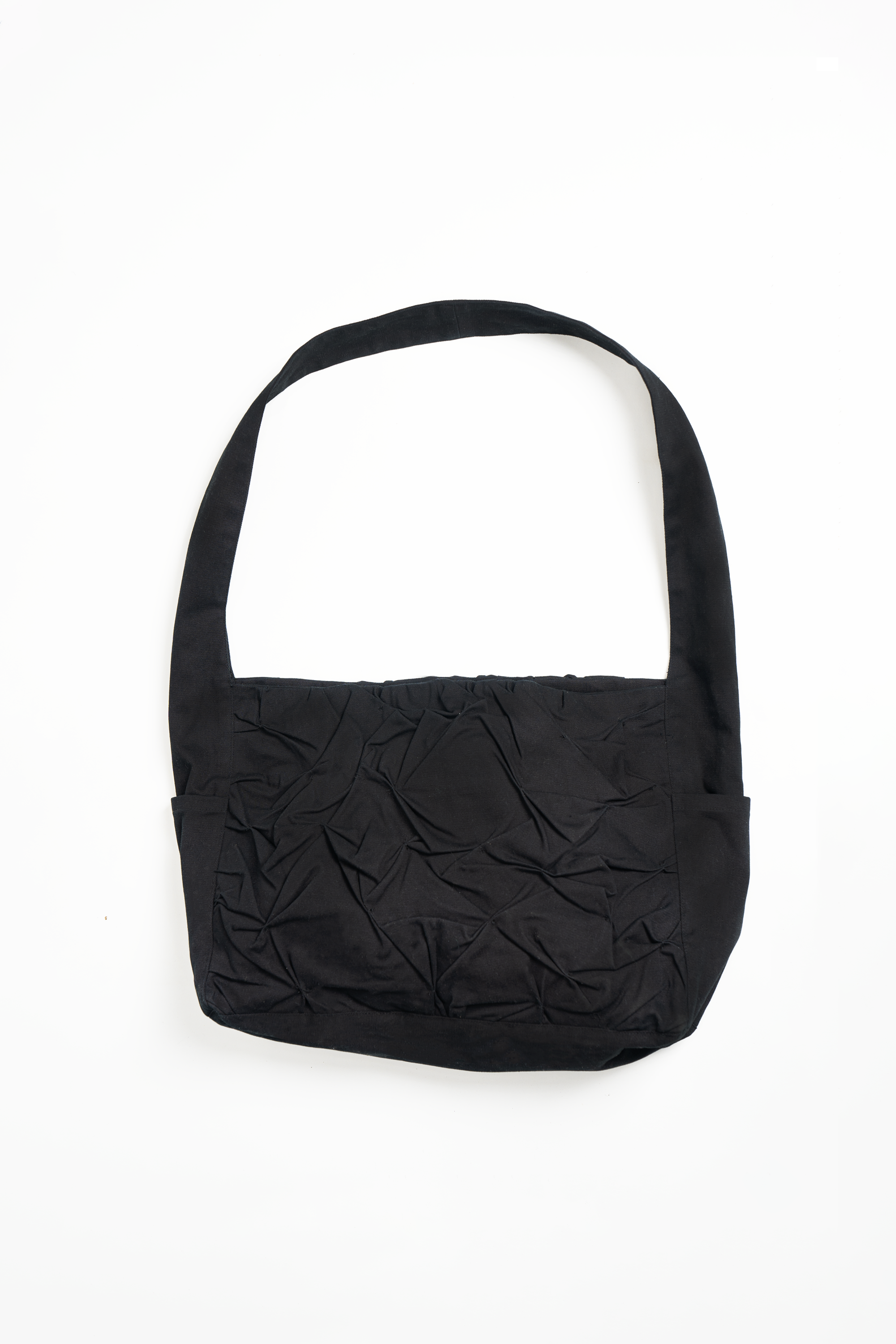 Draped Waterfall Tote Bag- Black