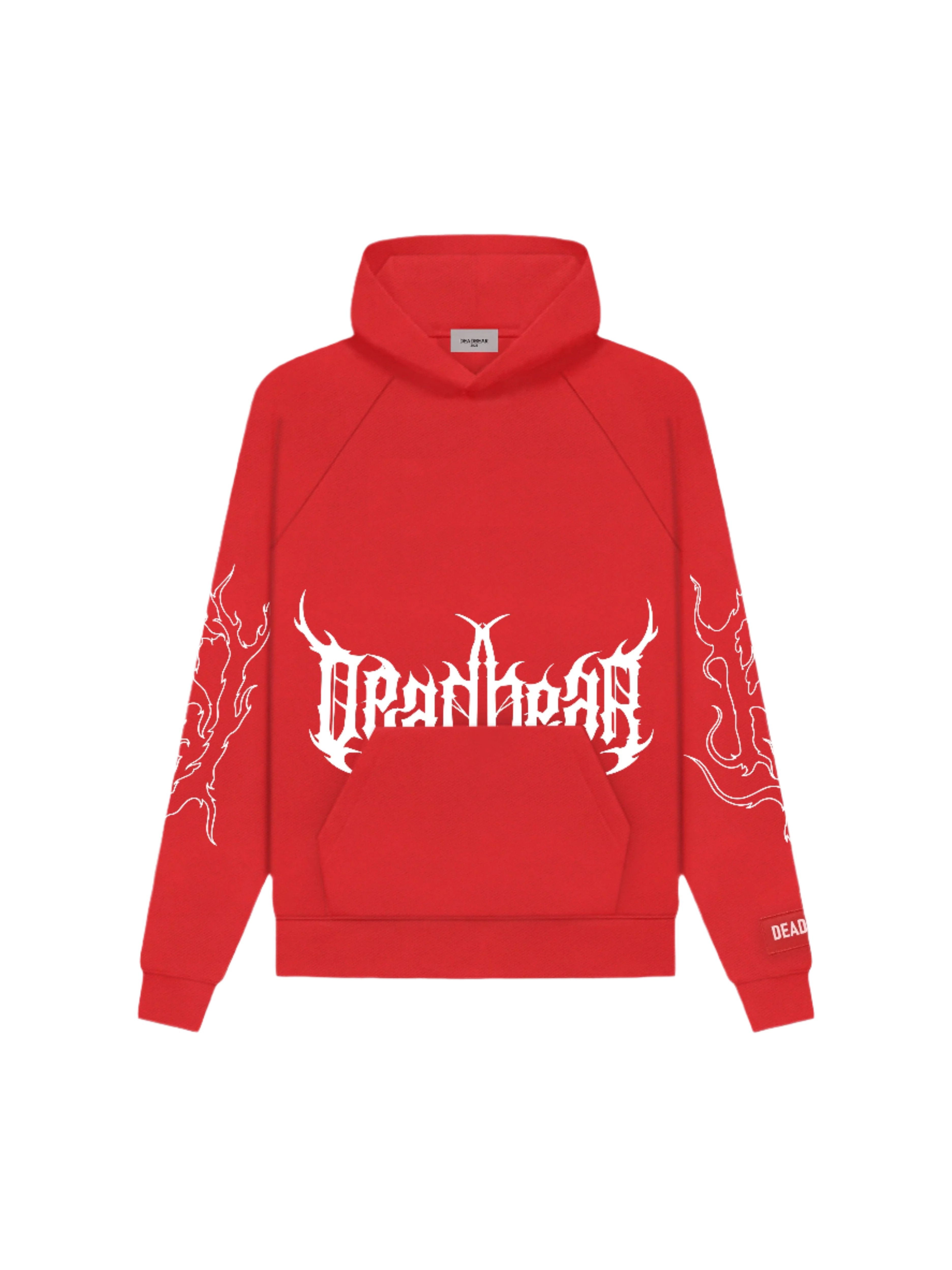 Flames Hoodie Red