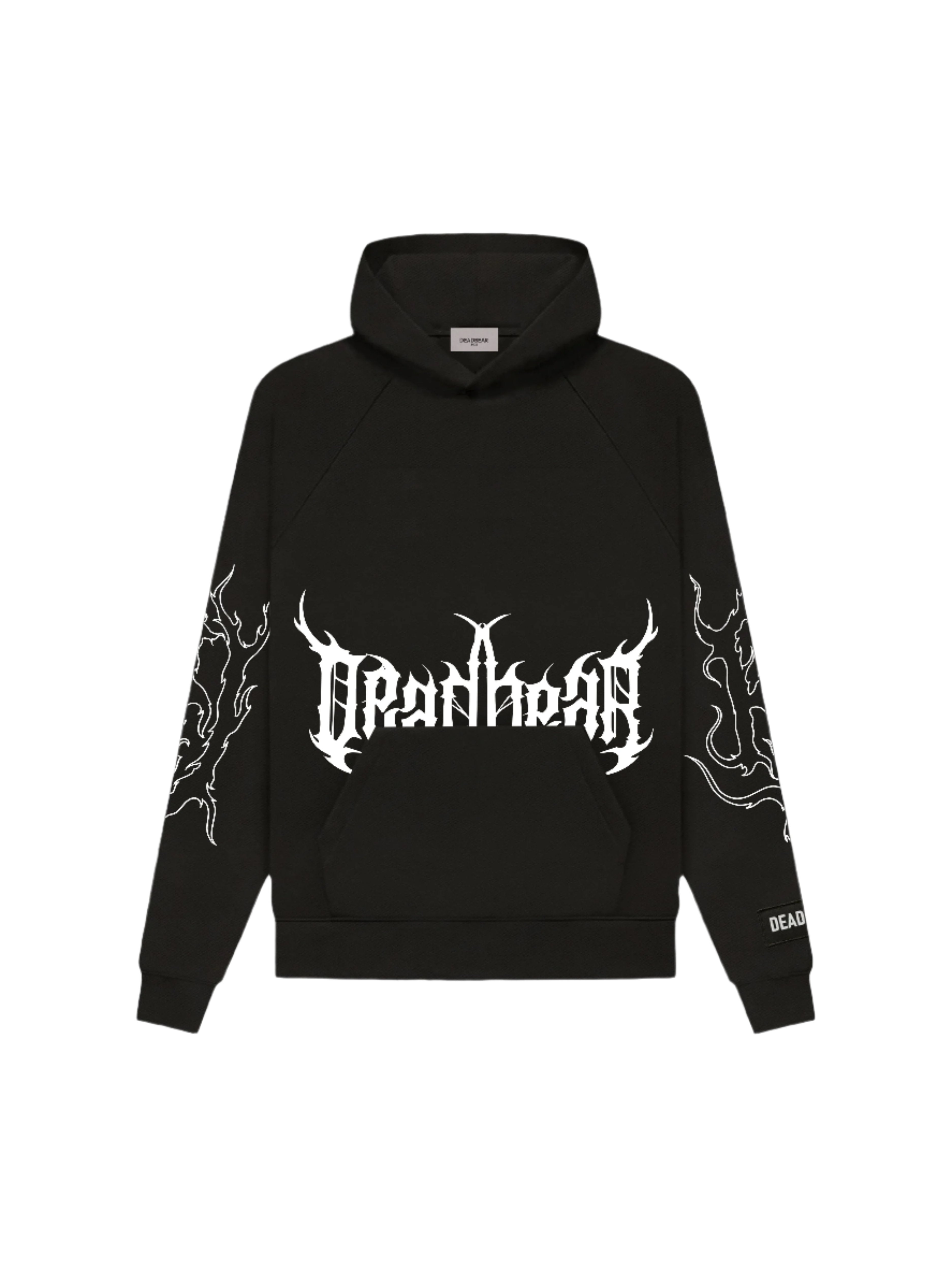 Flames Hoodie Black