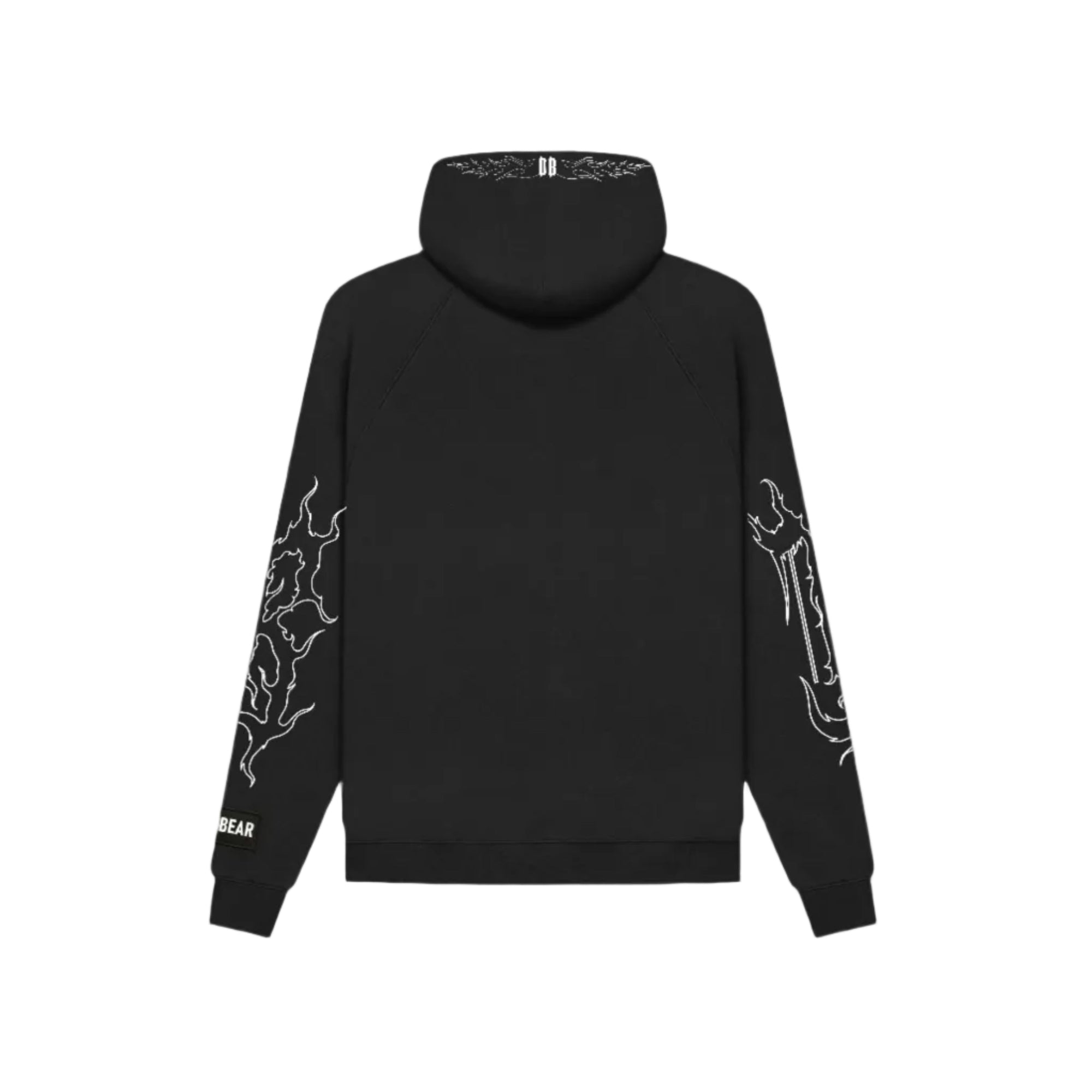 Flames Hoodie Black