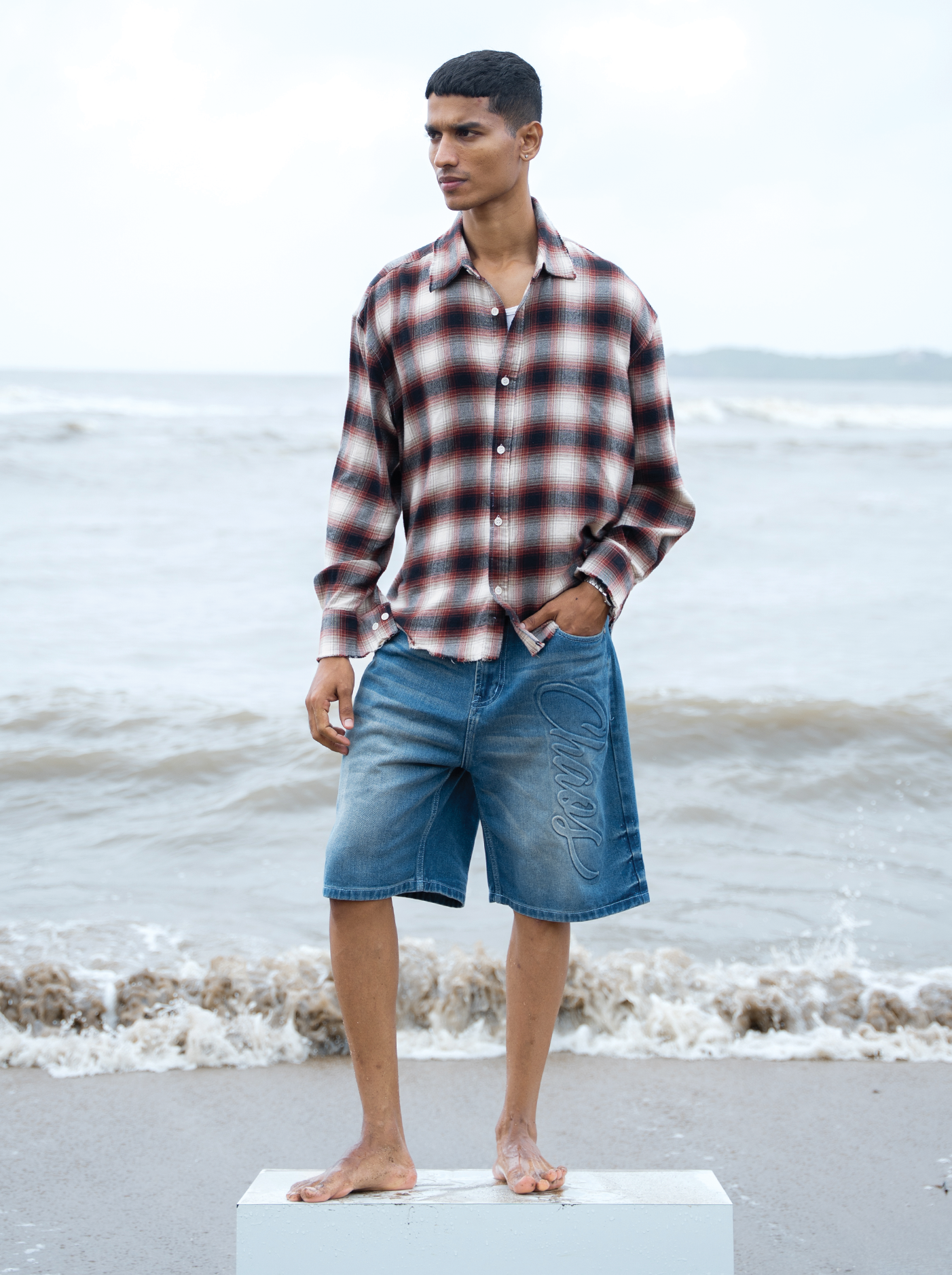 Frayed Flannel Red/White