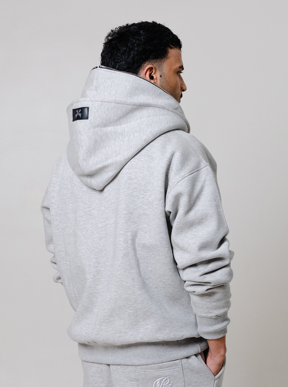 Double Hooded Zipper- Concrete