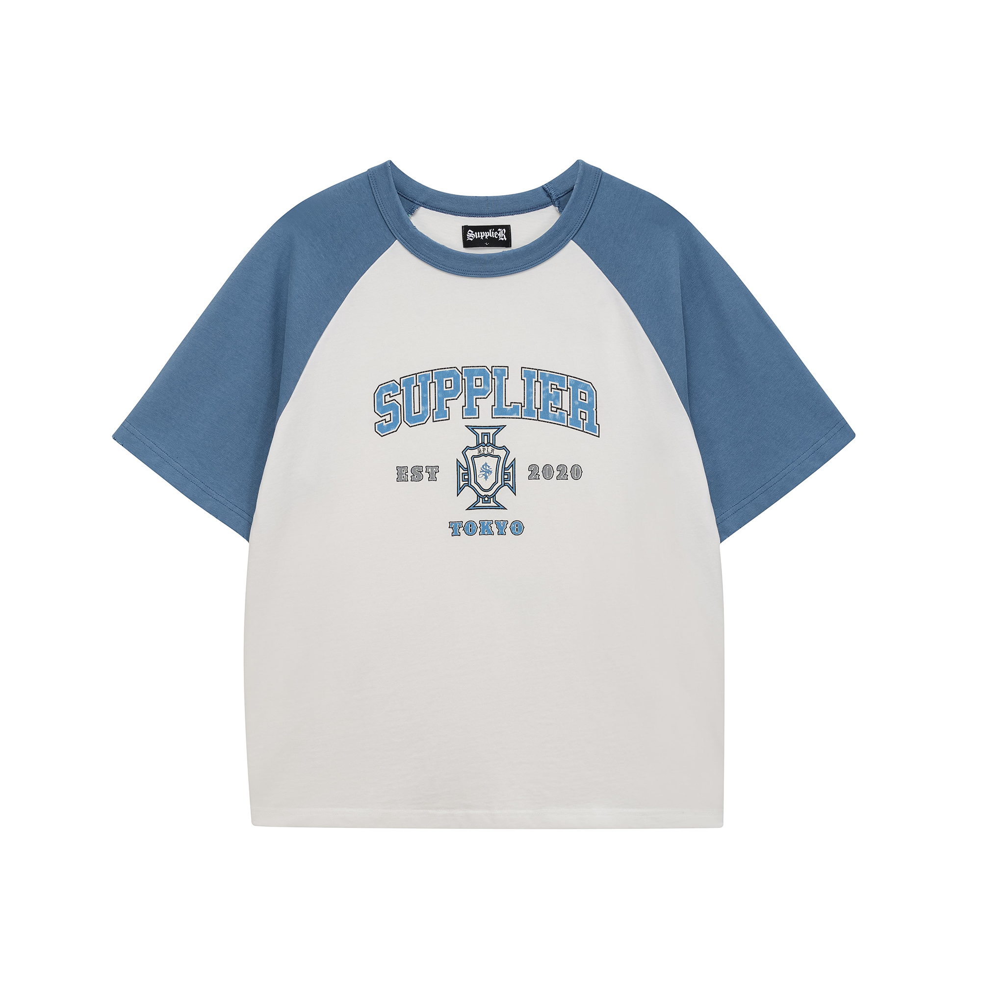 CROSS COLLEGE LOGO RAGLAN TEE