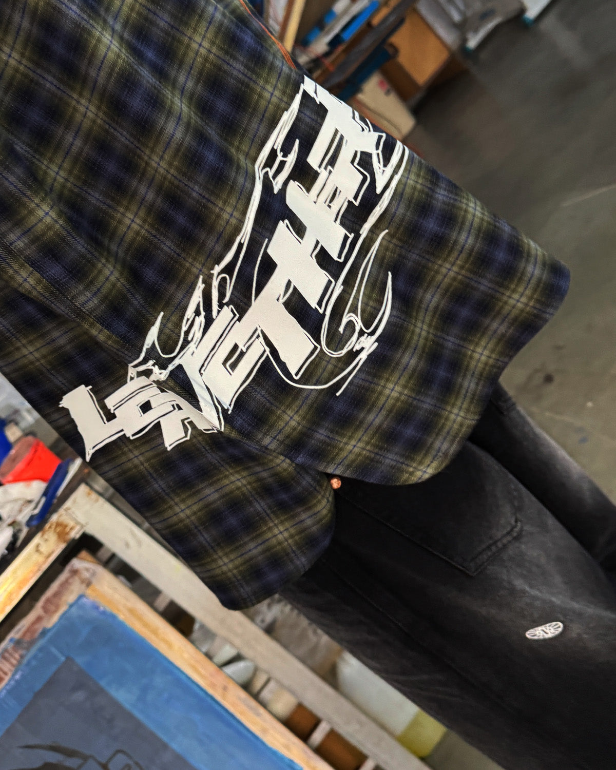 Chain Stitch Inverted Pockets - Plaid Halftone Flannel RTW