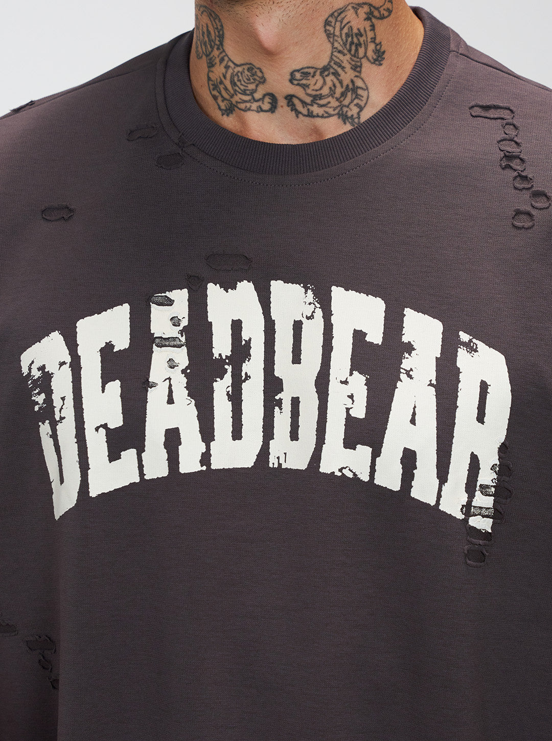Distressed Ash Grey Tee