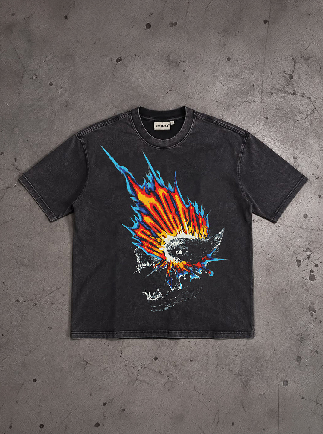 Wolf Tee Washed Black