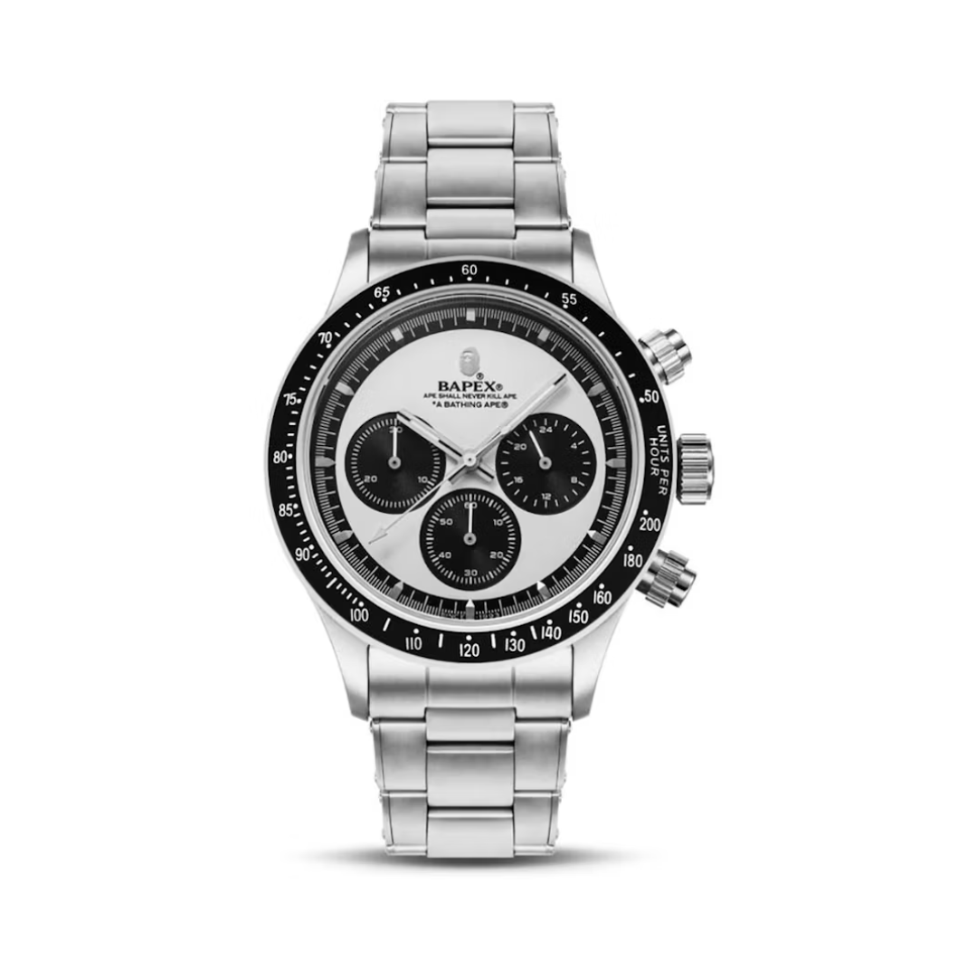 BAPE Classic Type 4 Bapex Watch Silver White