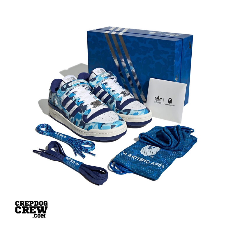 adidas Forum 84 Low Bape 30th Anniversary Blue Camo | ADIDAS | Shoes by Crepdog Crew