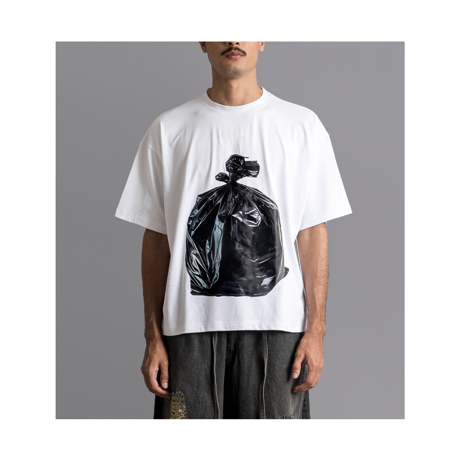 'Garbage bag' T-shirt (White)