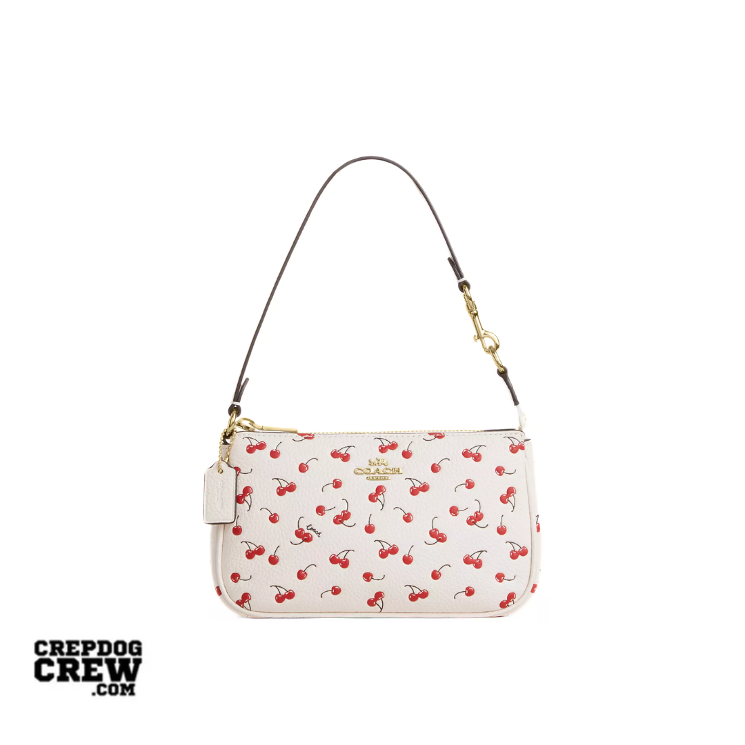 Coach Nolita 19 With Cherry Print pebbled leather Gold Chalk Multi