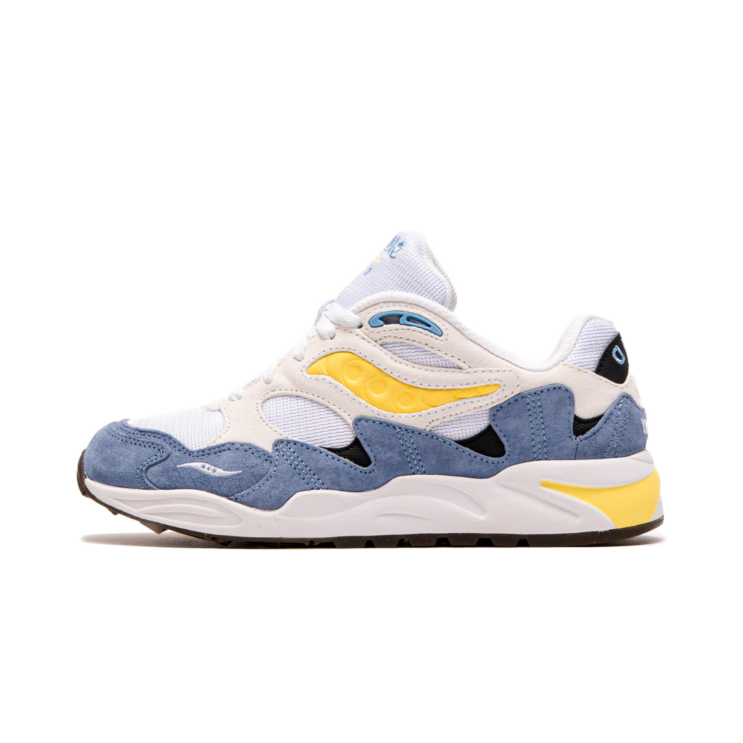 Saucony Grid Shadow 2 White Yellow Light Blue
