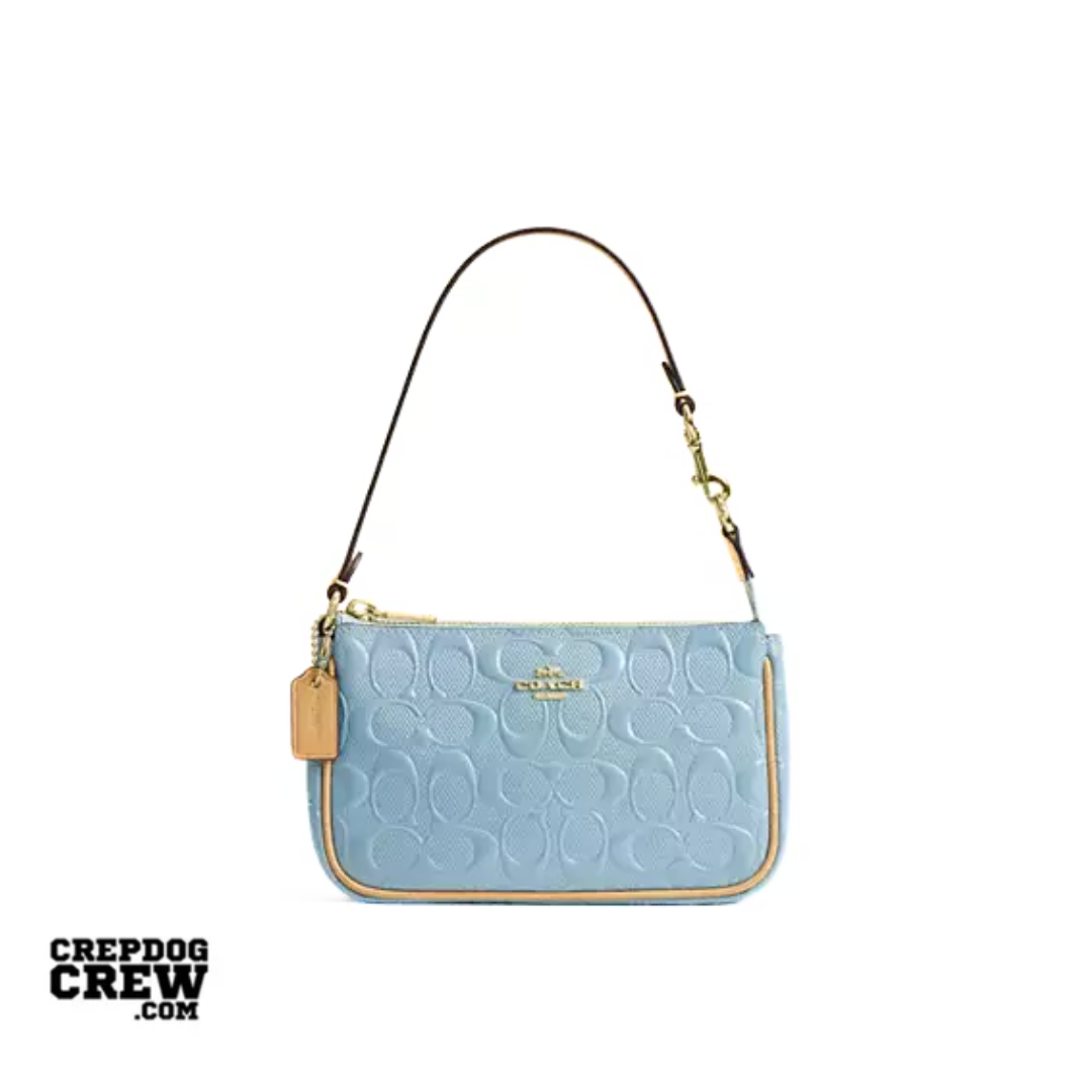 Coach Nolita 19 In Signature Leather With Charms Gold Light Blue
