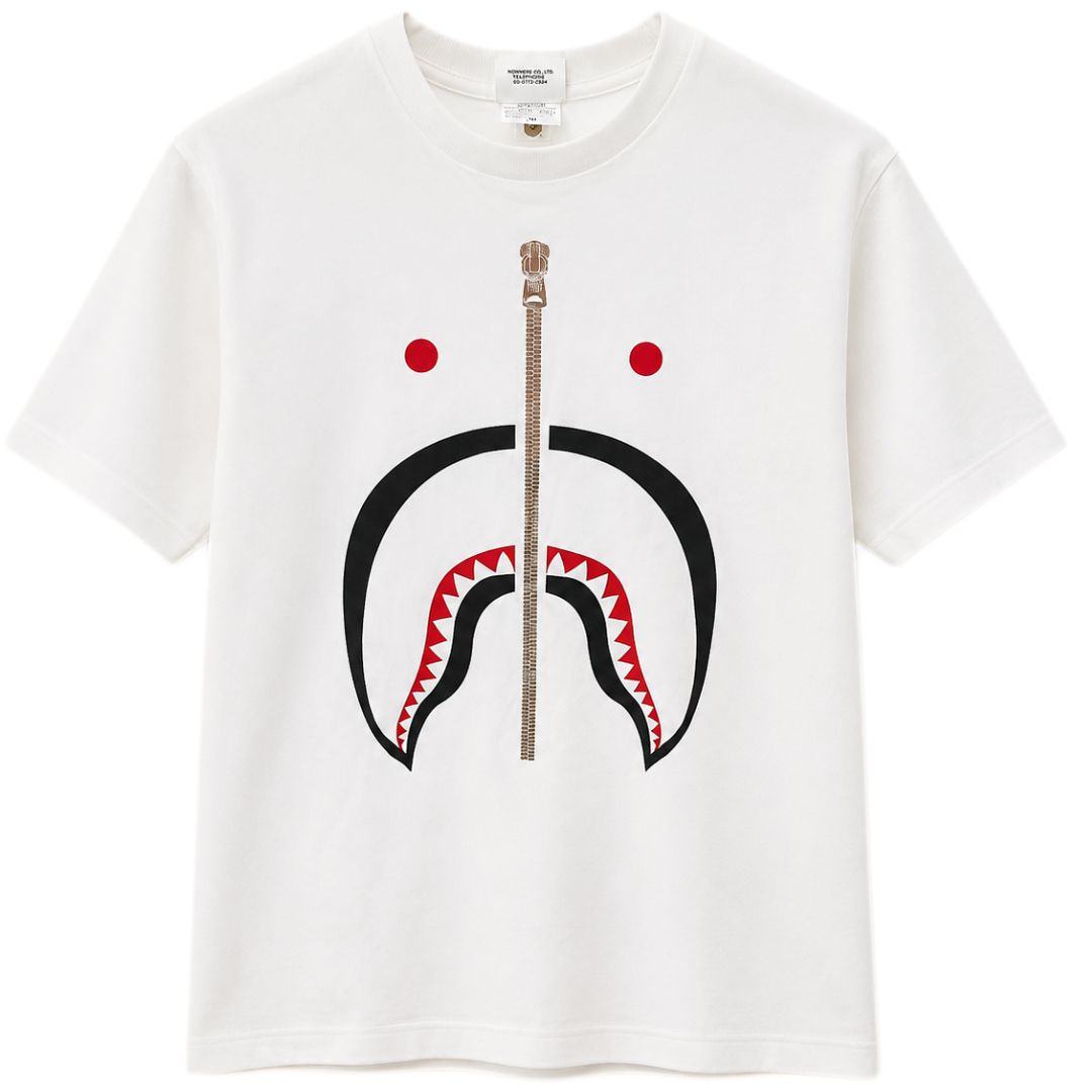 BAPE SHARK TEE SS24 WHITE