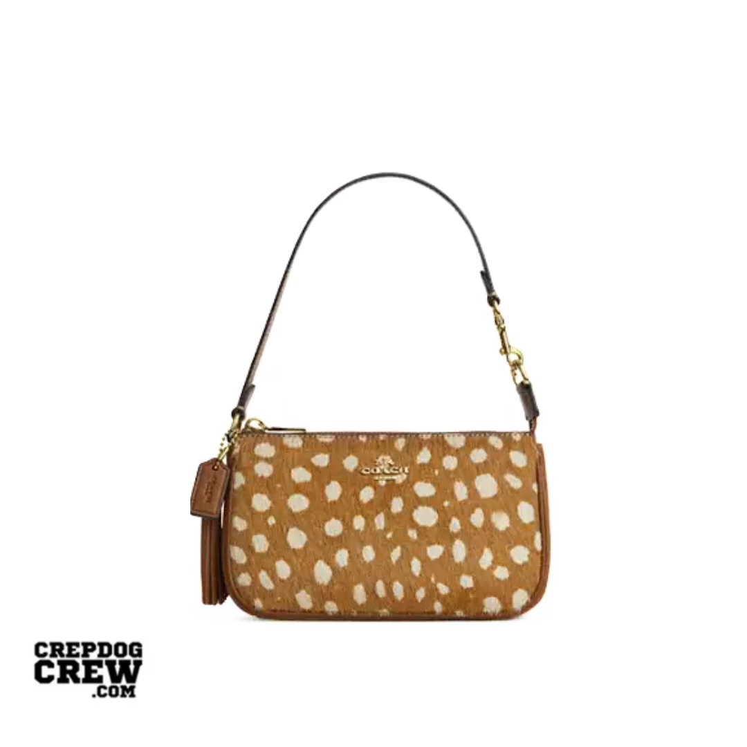 Coach Nolita 19 With Deer Print Gold Brown Multi