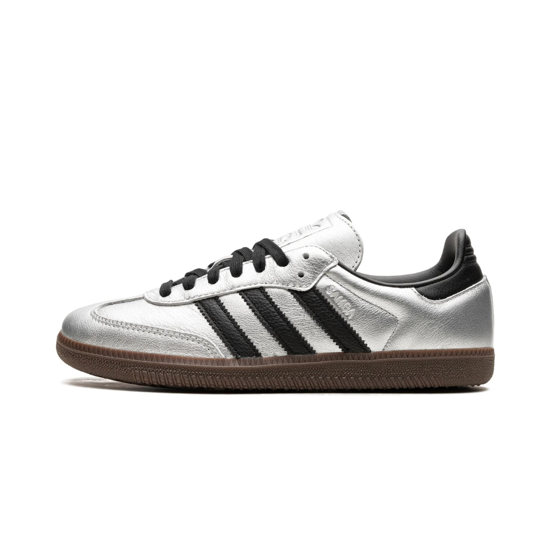 adidas Samba OG Silver Metallic Black Gum (W)