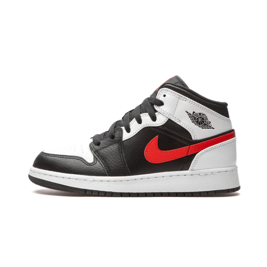 Jordan 1 Mid Black Chile Red White (GS)