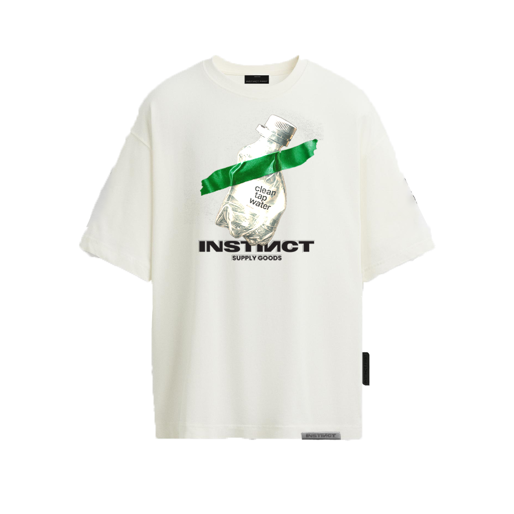 Pure Instinct- Oversized T-shirt (Antique White)