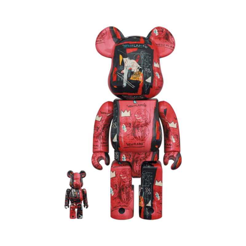 Bearbrick Andy Warhol x JEAN-MICHEL BASQUIAT #1 100% & 400% Set