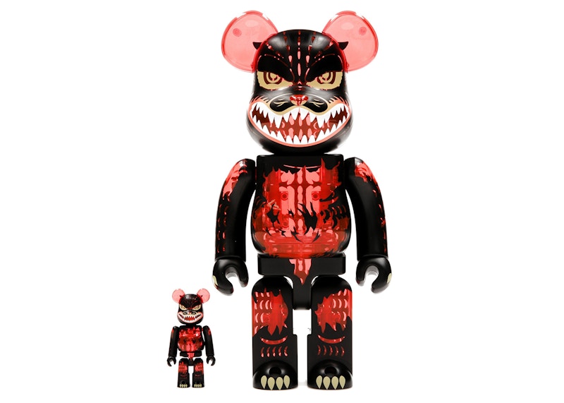 Bearbrick Godzilla VS Destoroyah version Godzilla (Meltdown) 100% & 400% Set Clear Orange Ver.