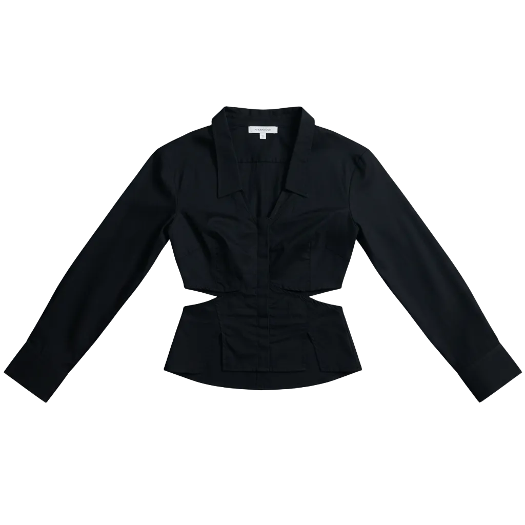 BUTTON DOWN PEPLUM