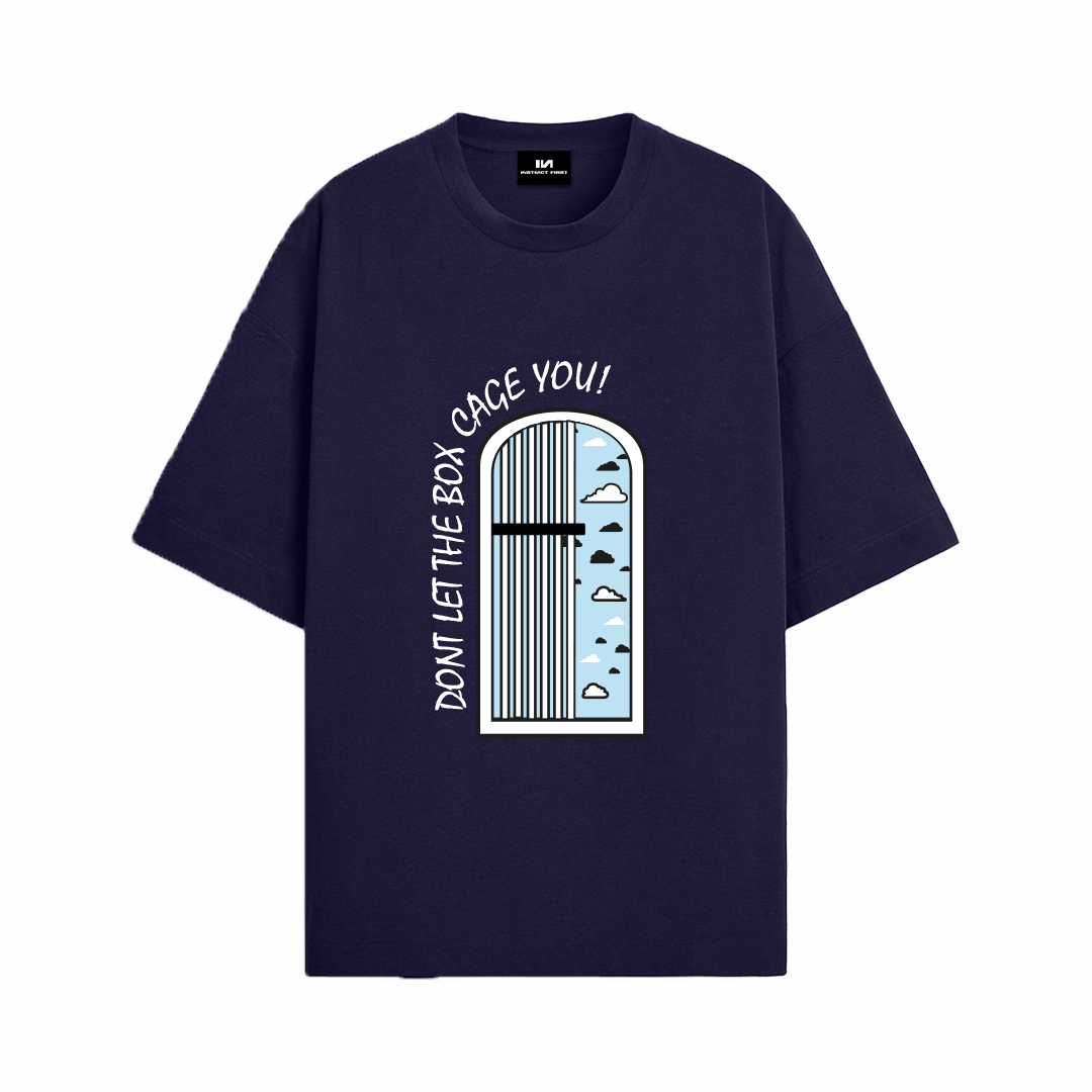 Blue Cage Oversized T-shirt - (Blue)