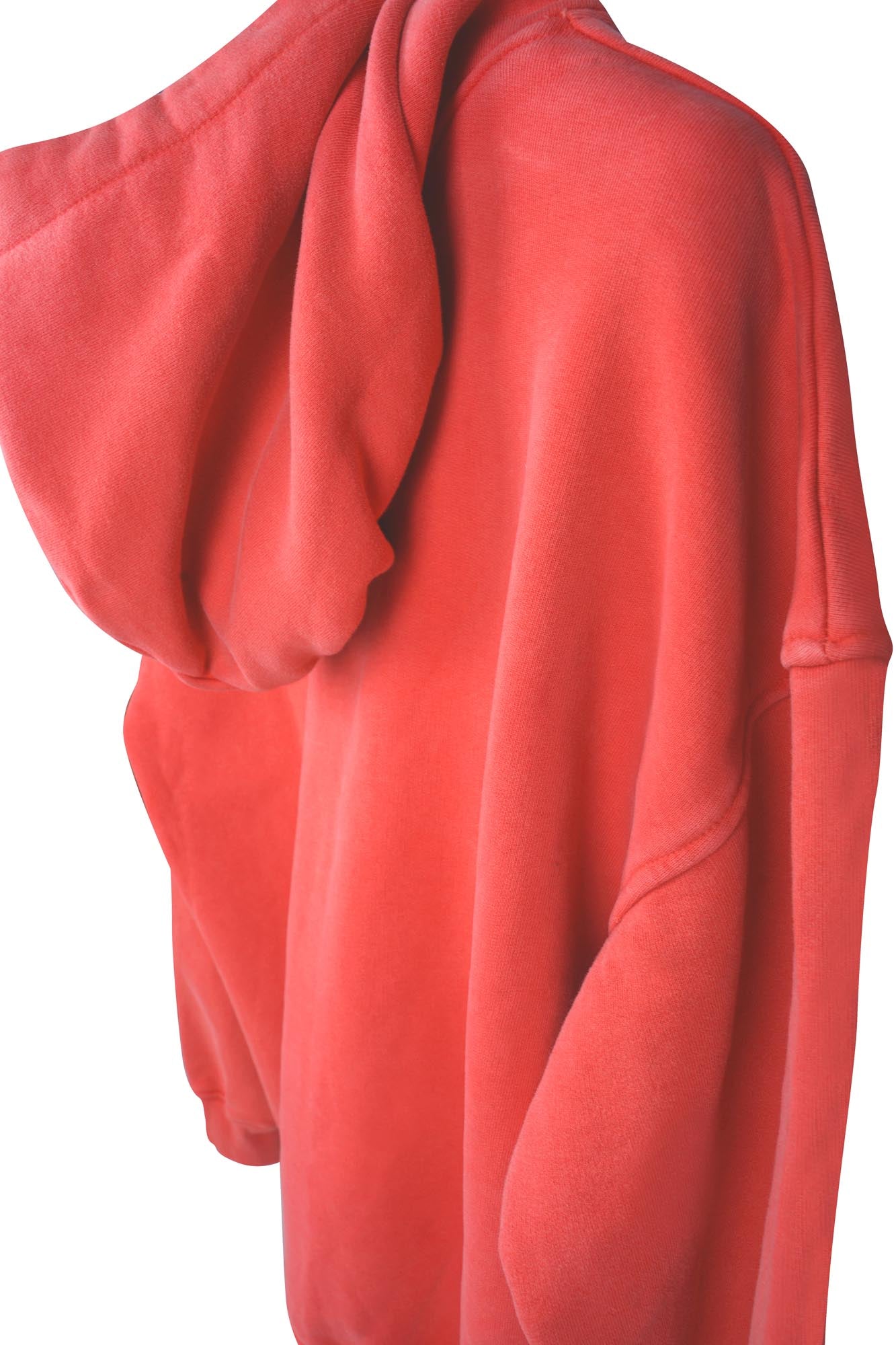 OVERDYED HEAVY WEIGHT HOODIE (BRIGHT SCARLET)