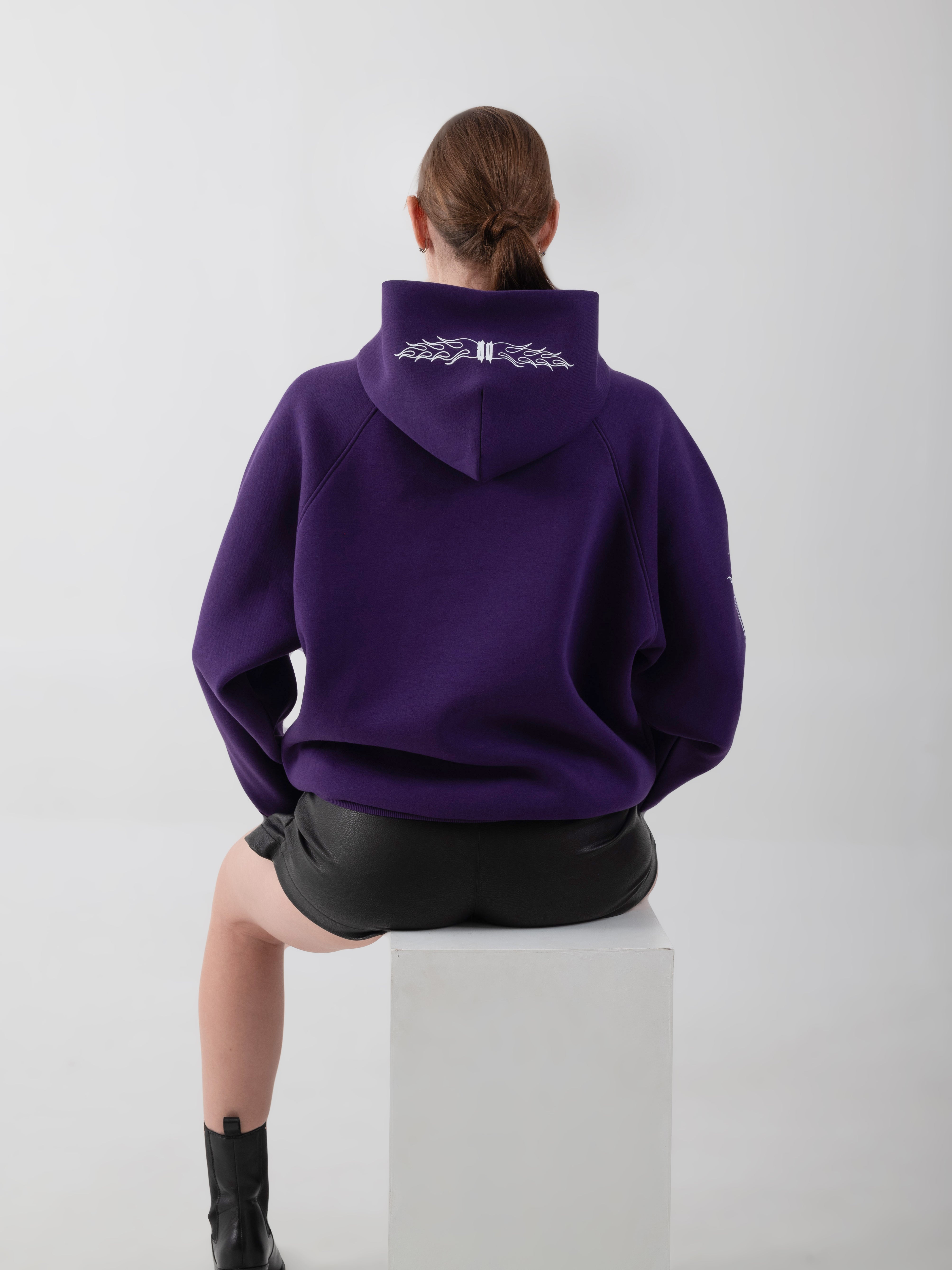 Flames Hoodie Purple