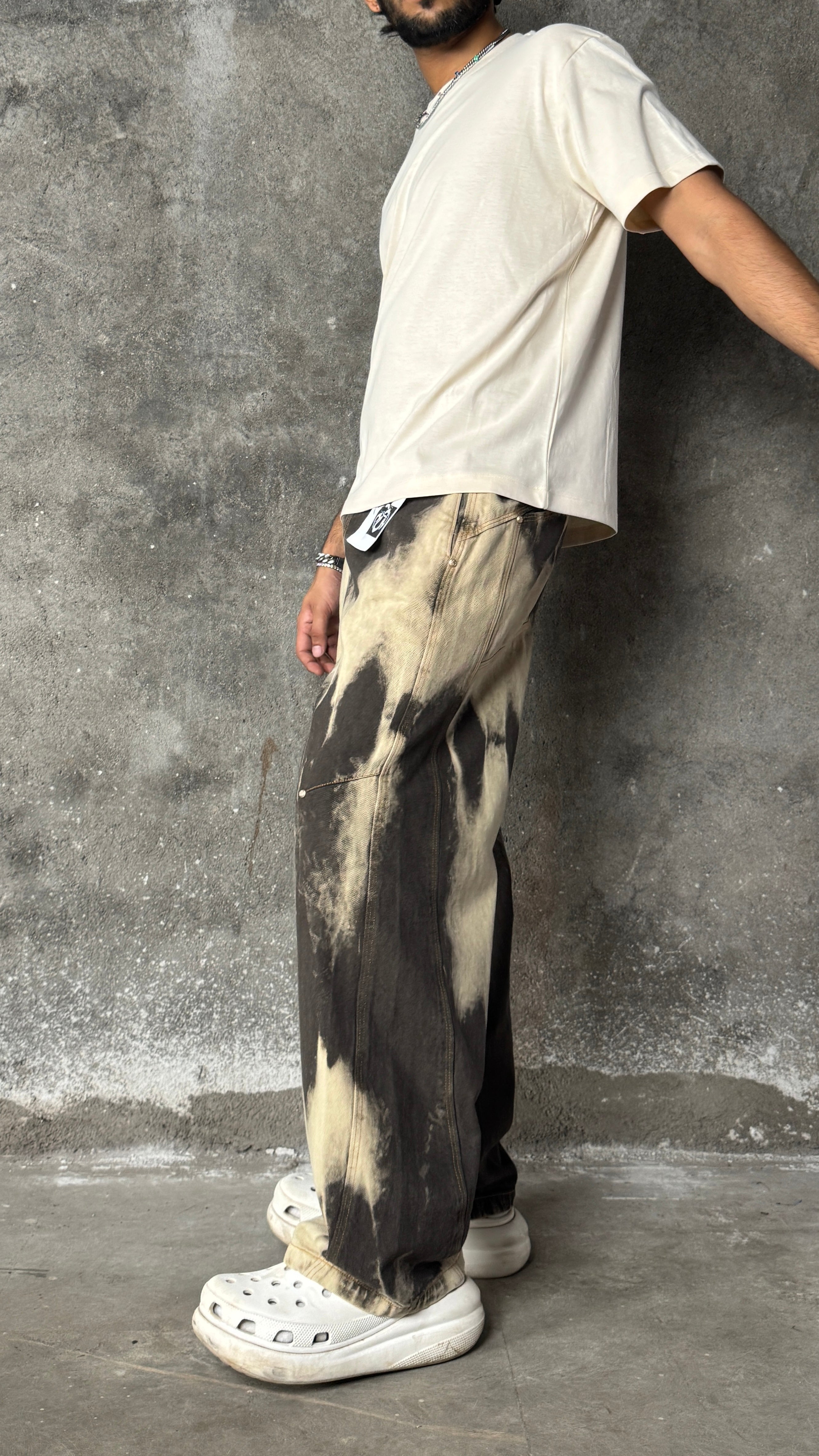 B4 Curved- Coffee shibori- RTW