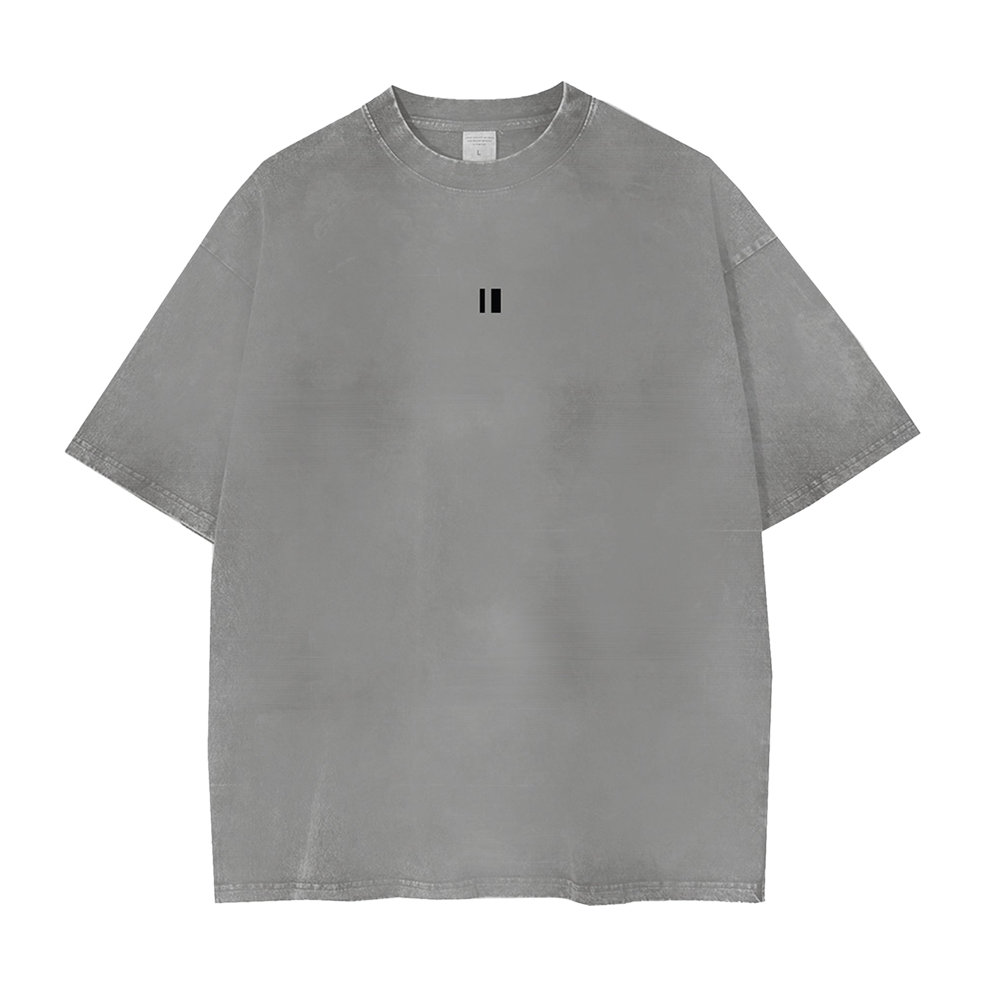 Flock Washed Light Grey Tshirt