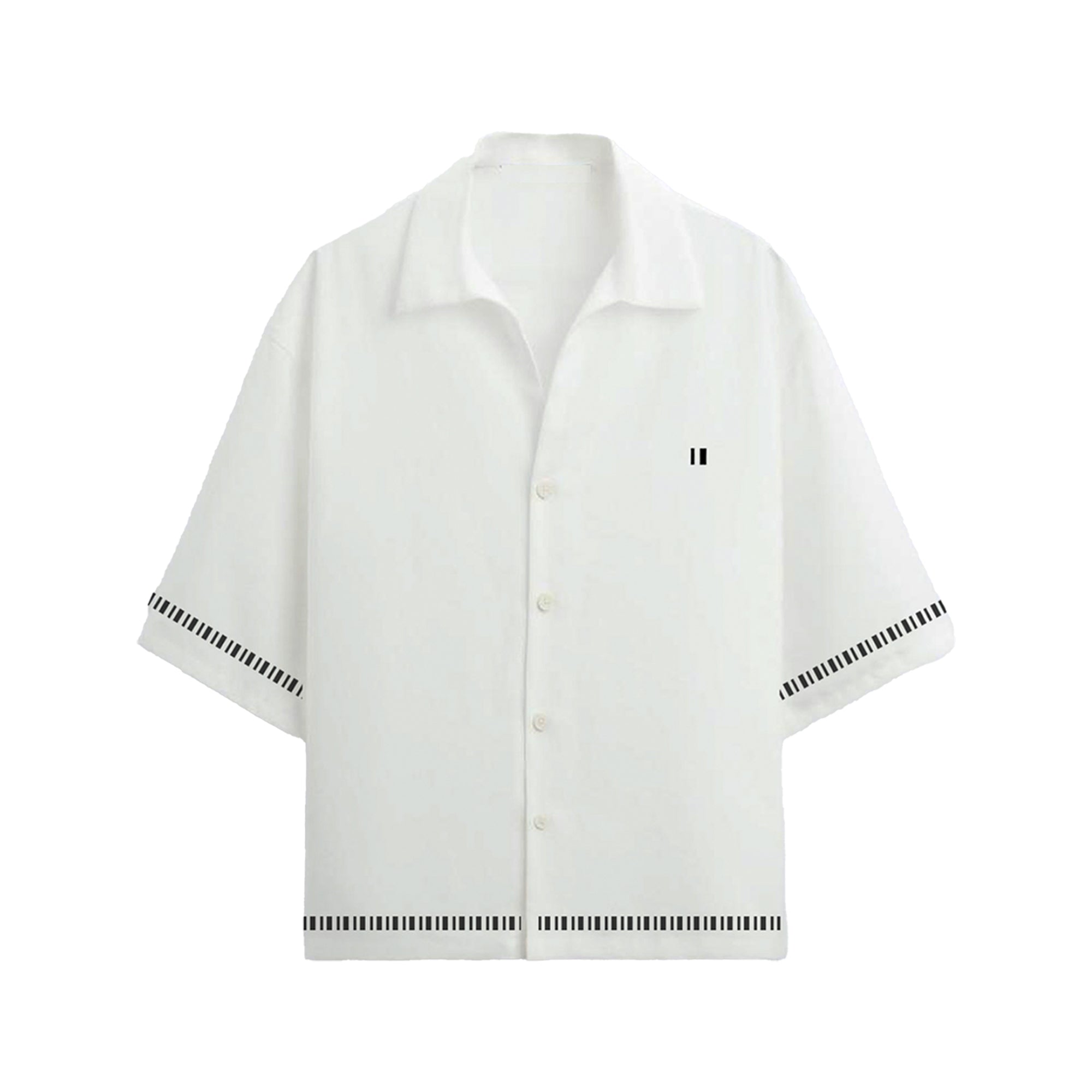 Sound of Silence White Bowling Shirt
