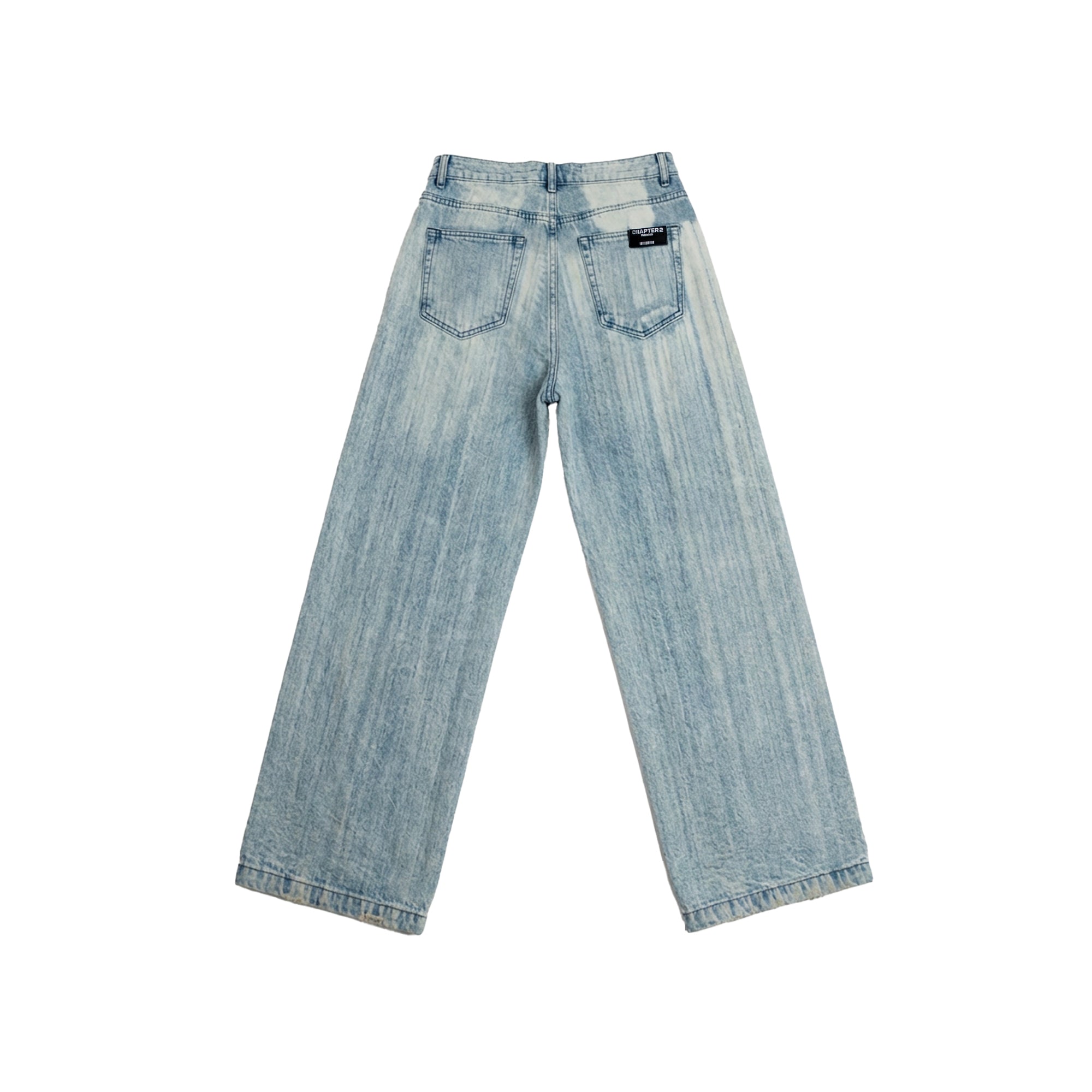 Light Blue Brushed Baggy jeans