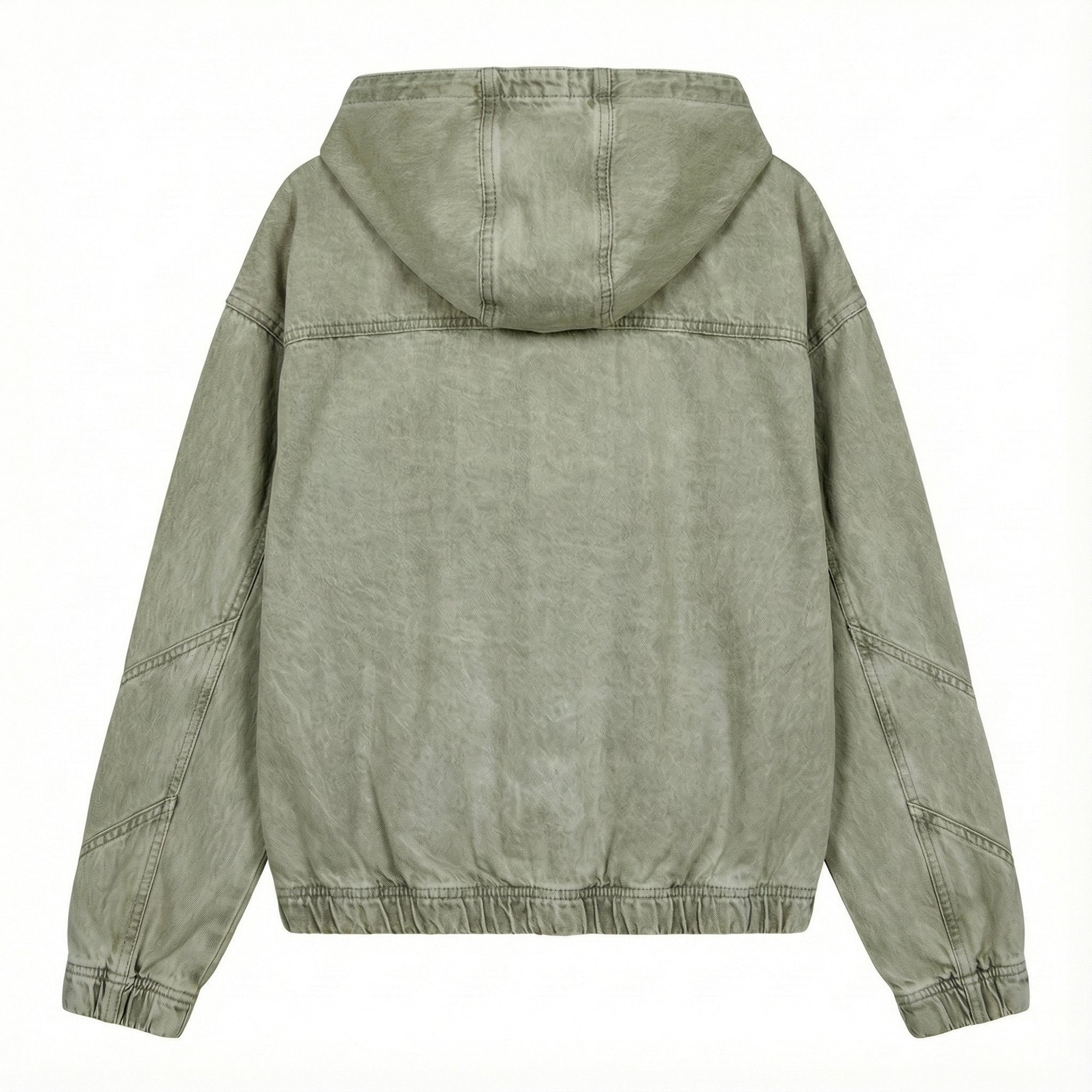 Olive Washed Denim Hoodie