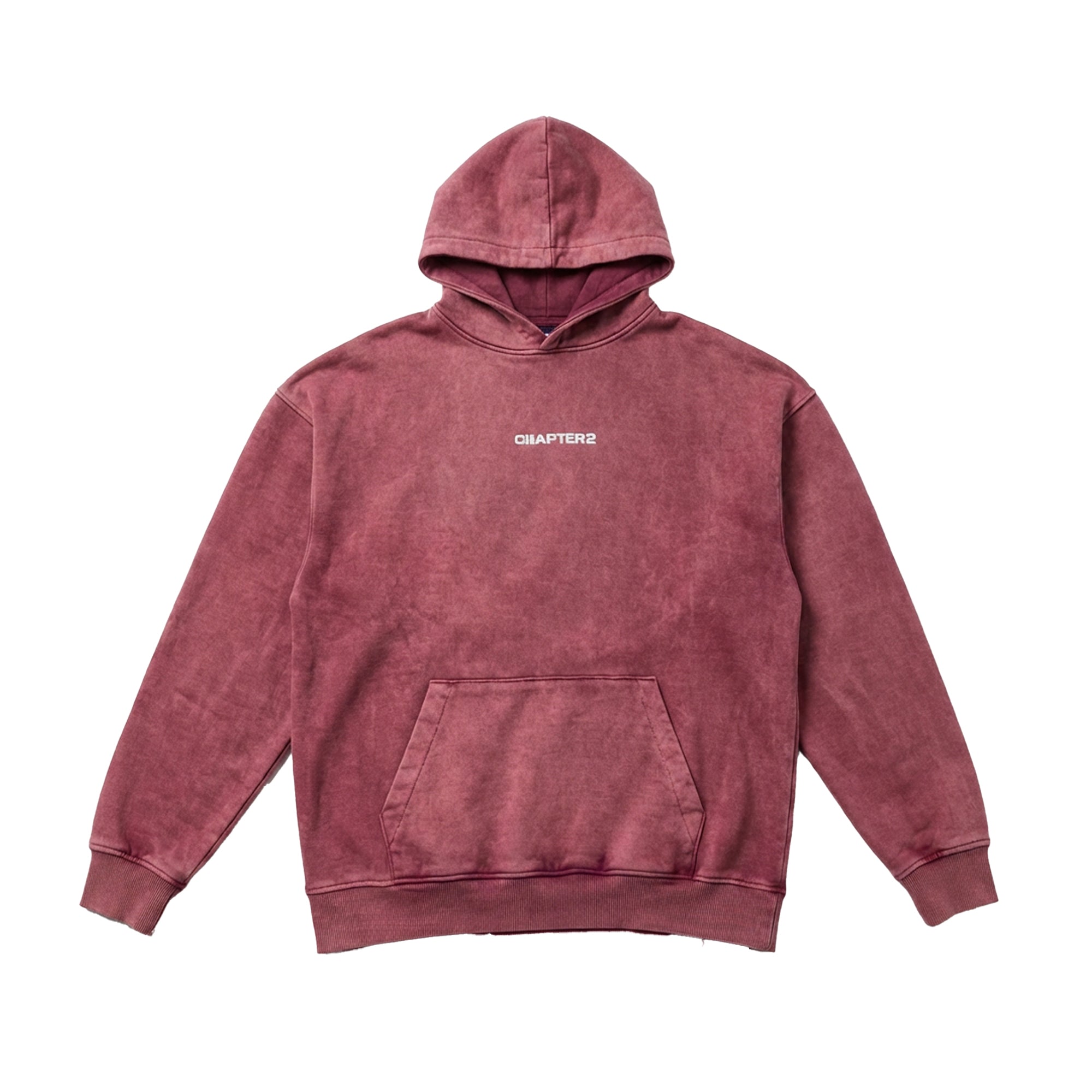 Burgundy washed Hoodie