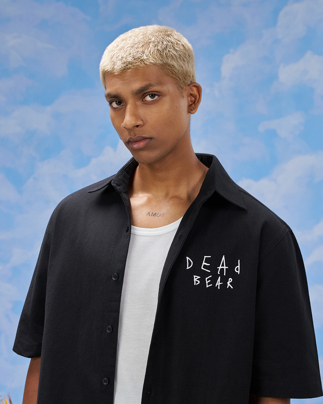 Scribbled Logo Shirt Black