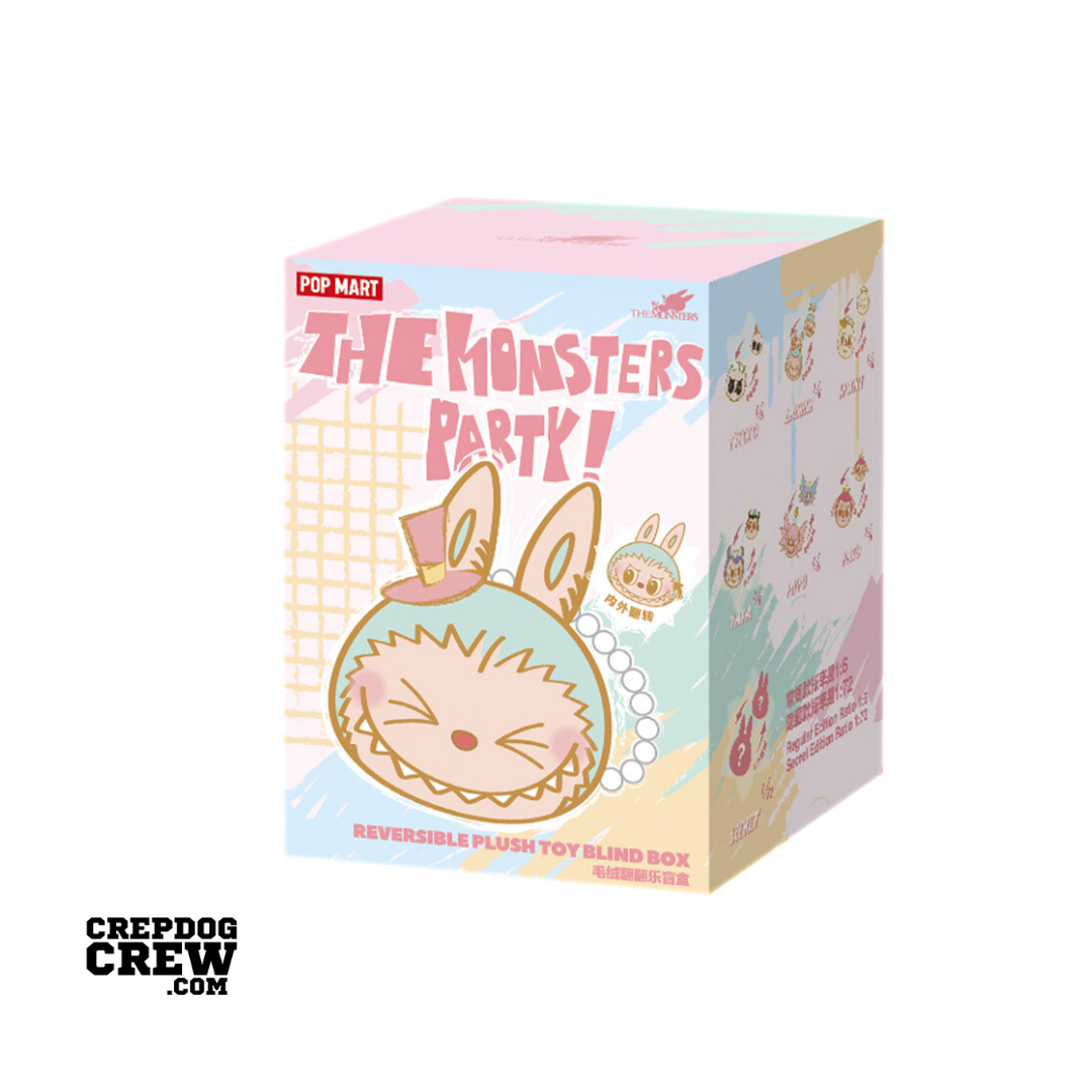 Pop Mart Labubu The Monsters Party Series Reversible Plush Doll Sealed Case