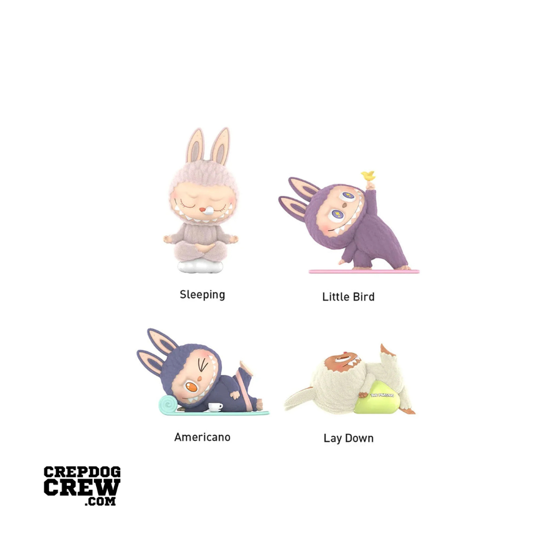 Pop Mart Labubu The Monsters Lazy Yoga Series Figures Sealed Case