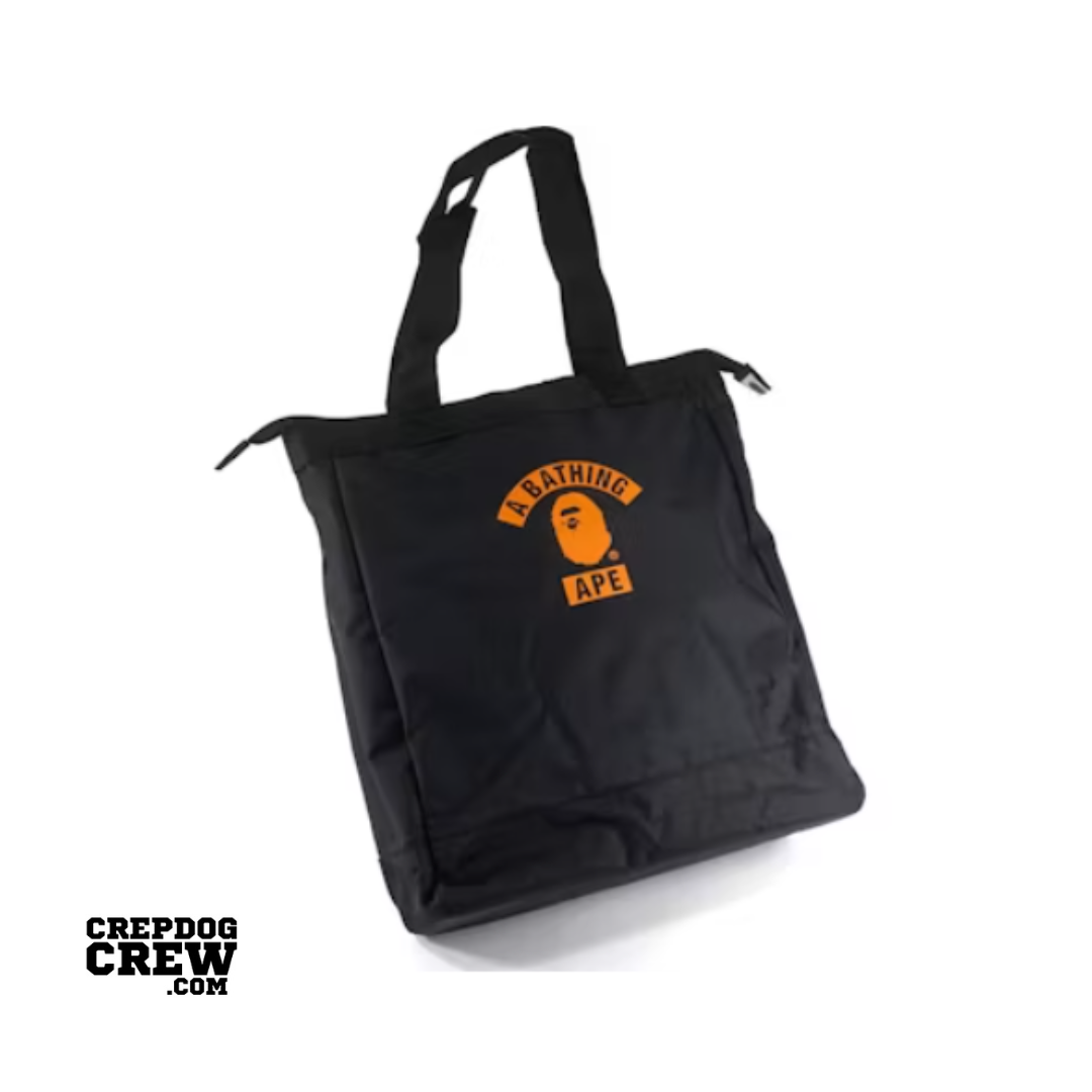 BAPE Summer Bag Block Print Logo Tote Bag Black/Orange