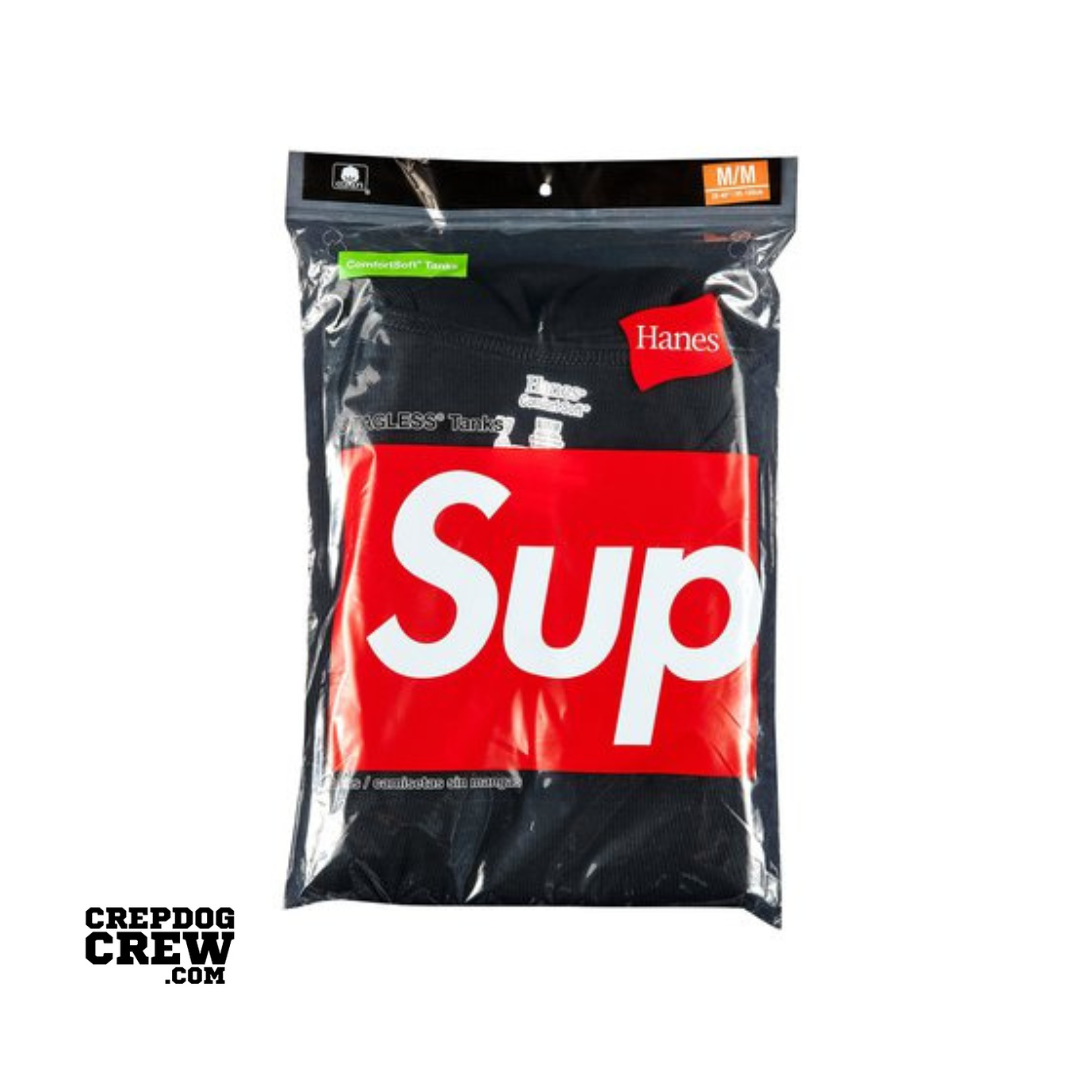 Supreme Hanes Tagless Tees (3 Pack) Black