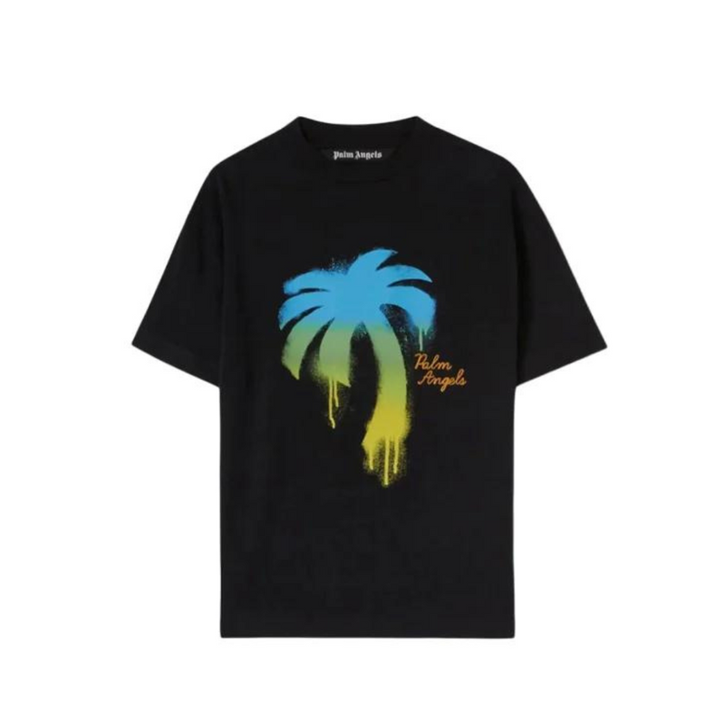 Palm Angels Sprayed Palm Classic T-Shirt Black/Green | Palm Angles | HYPE by Crepdog Crew