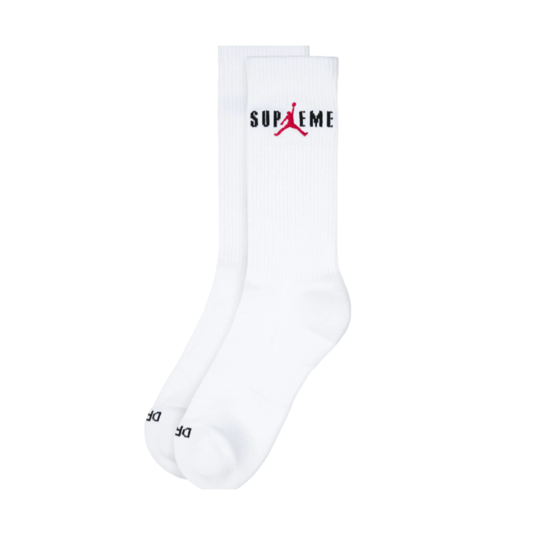 Supreme Jordan Crew Socks White