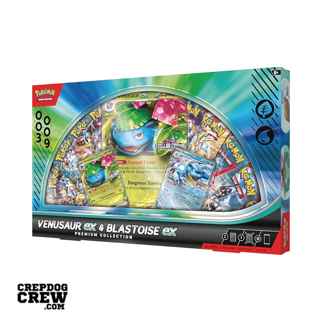 2025 POKEMON SCARLET AND VIOLET VENUSAUR EX AND BLASTOISE EX PREMIUM COLLECTION