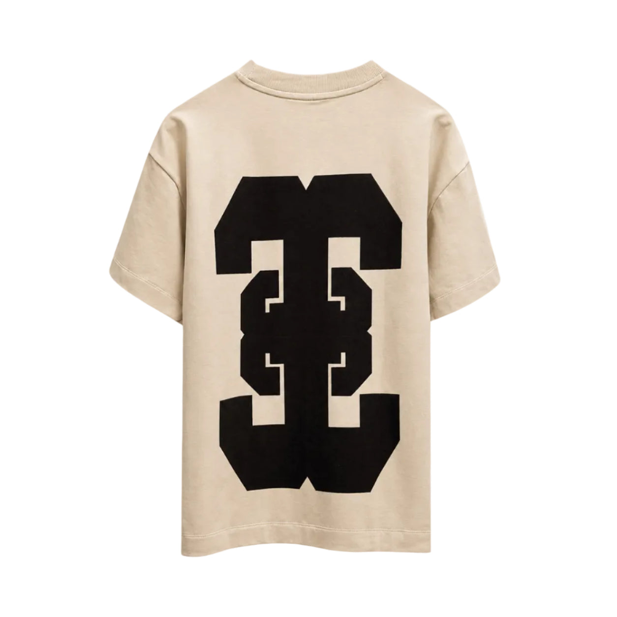 Patch Effect T-shirt in Cream [Unisex]