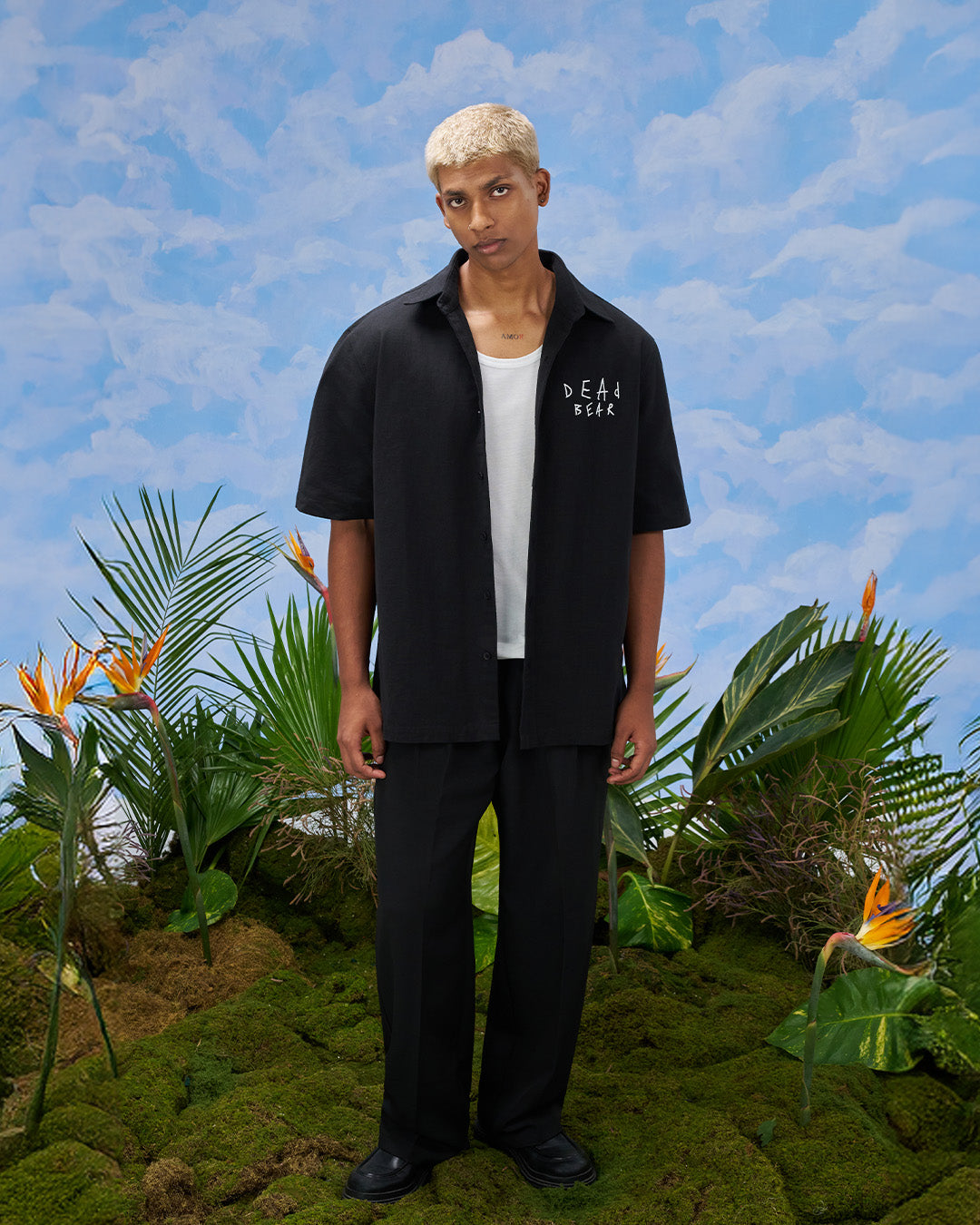 Scribbled Logo Shirt Black