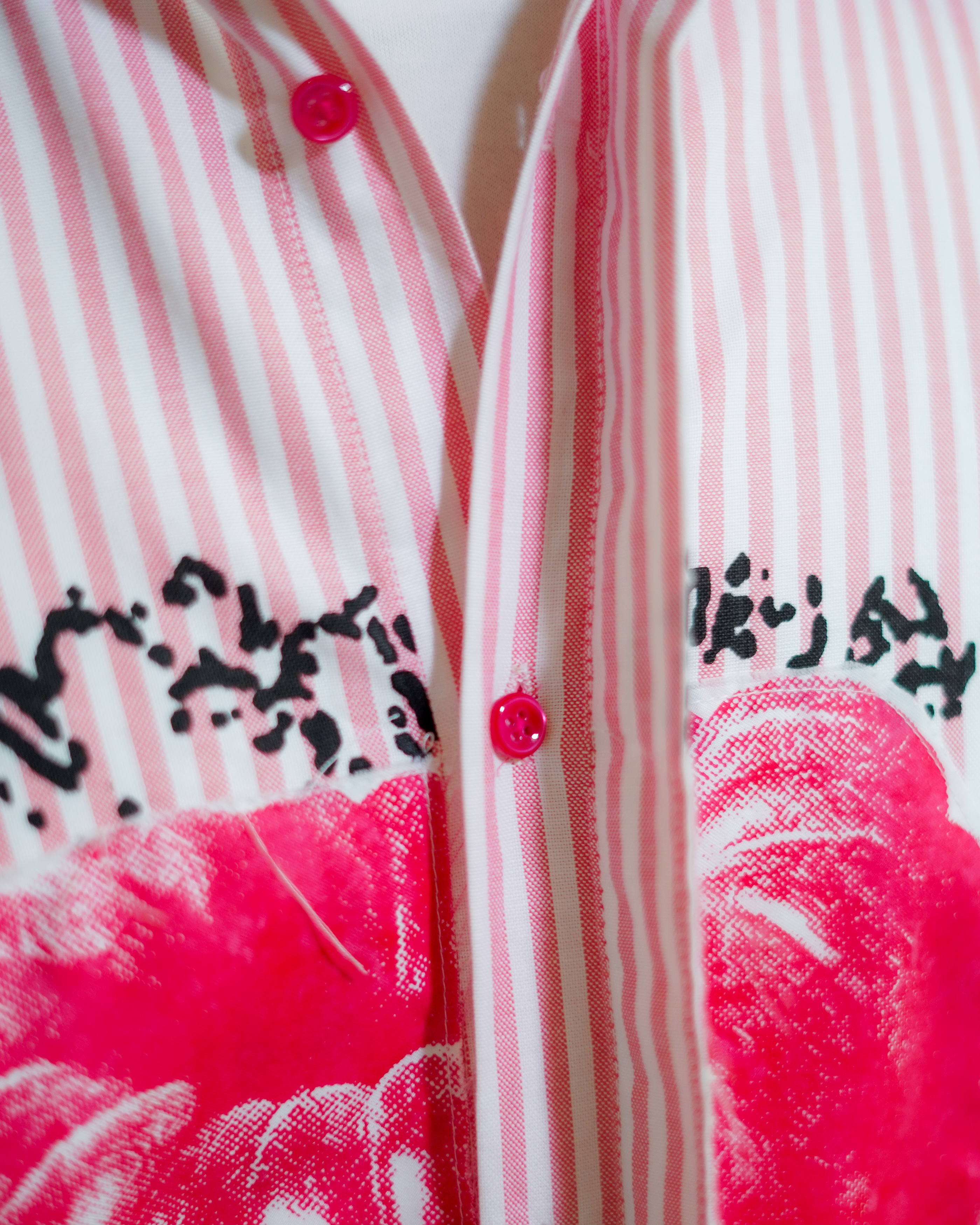 First Bite Striped Shirt | Pastel Raspberry