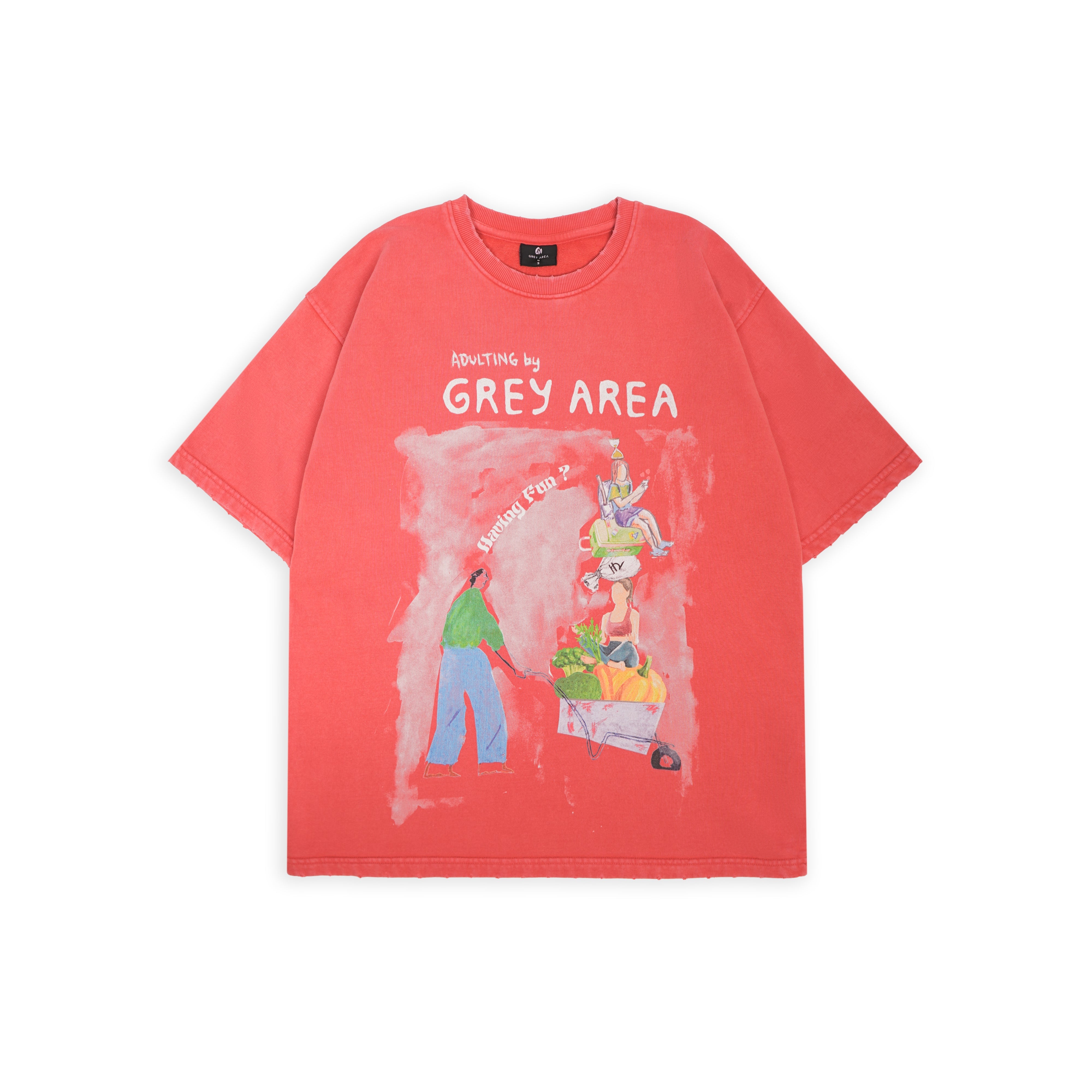 ADULTING T-SHIRT (SCARLET)